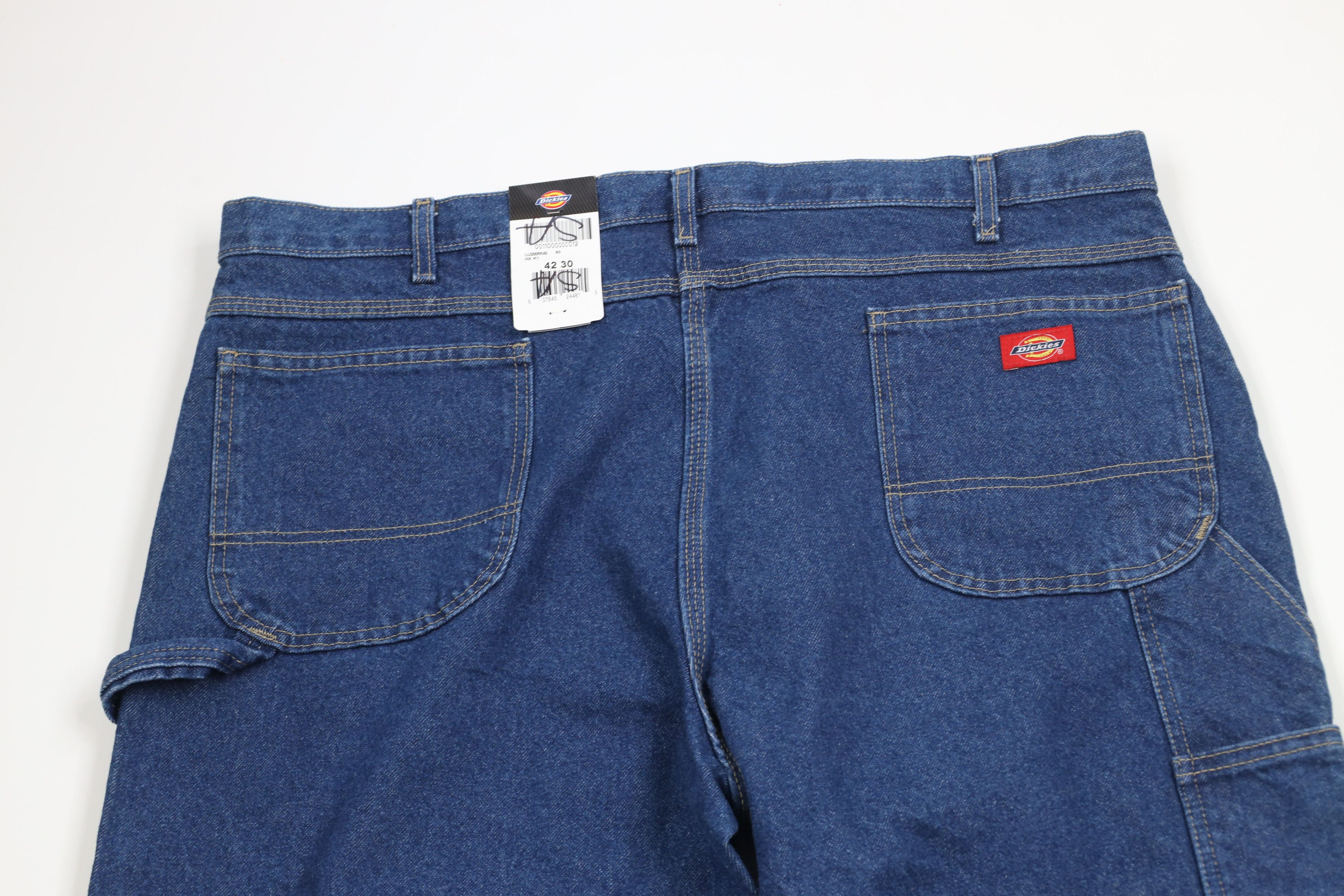 Dickies × Vintage Deadstock Vintage Y2K Dickies Wide Leg Dungaree Denim Jeans Size US 42 / EU 58 - 9 Thumbnail