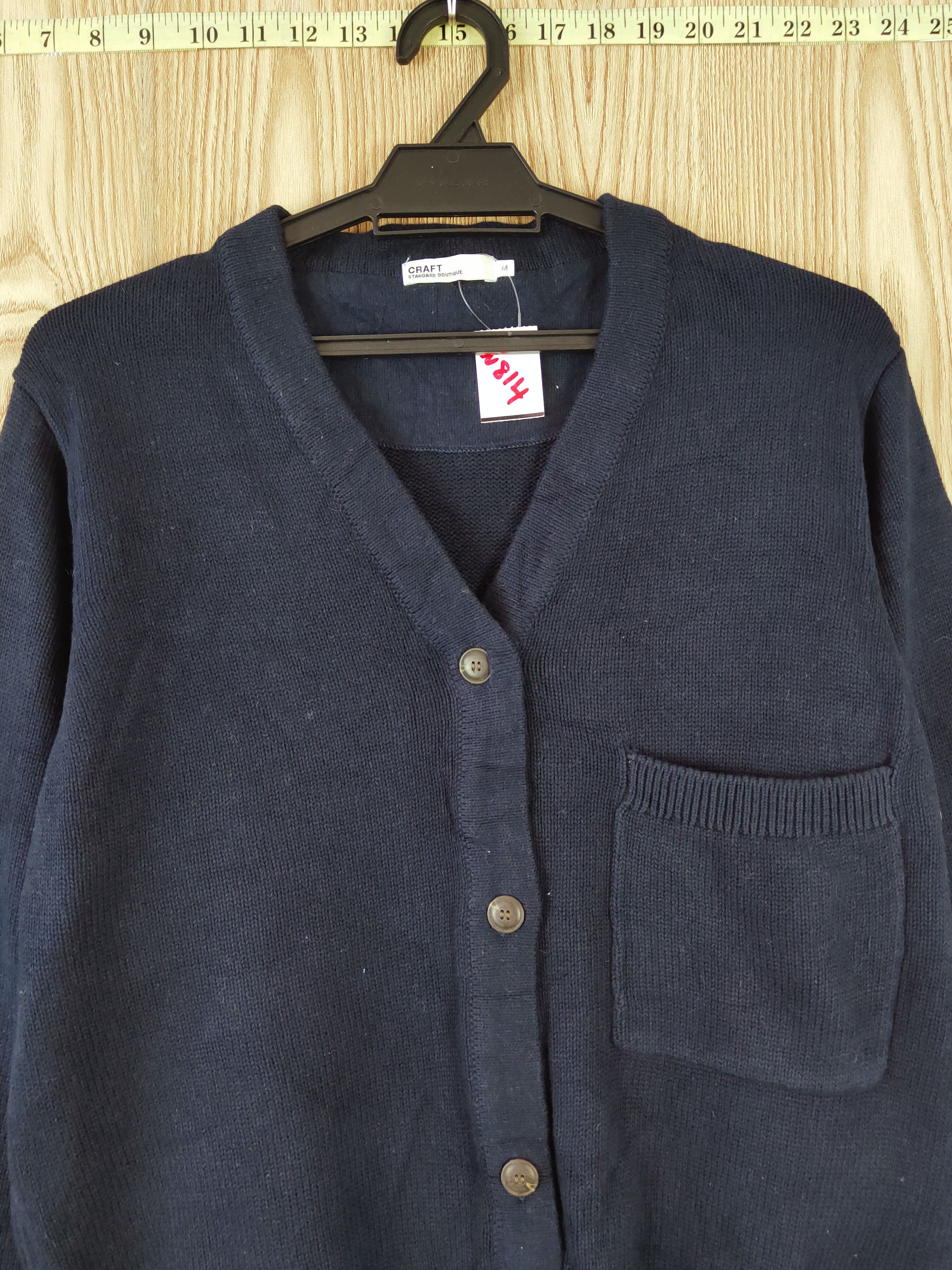 Japanese Brand × Vintage Craft Navy Knitwear Sweatshirts #W814 Size M / US 6-8 / IT 42-44 - 2 Thumbnail