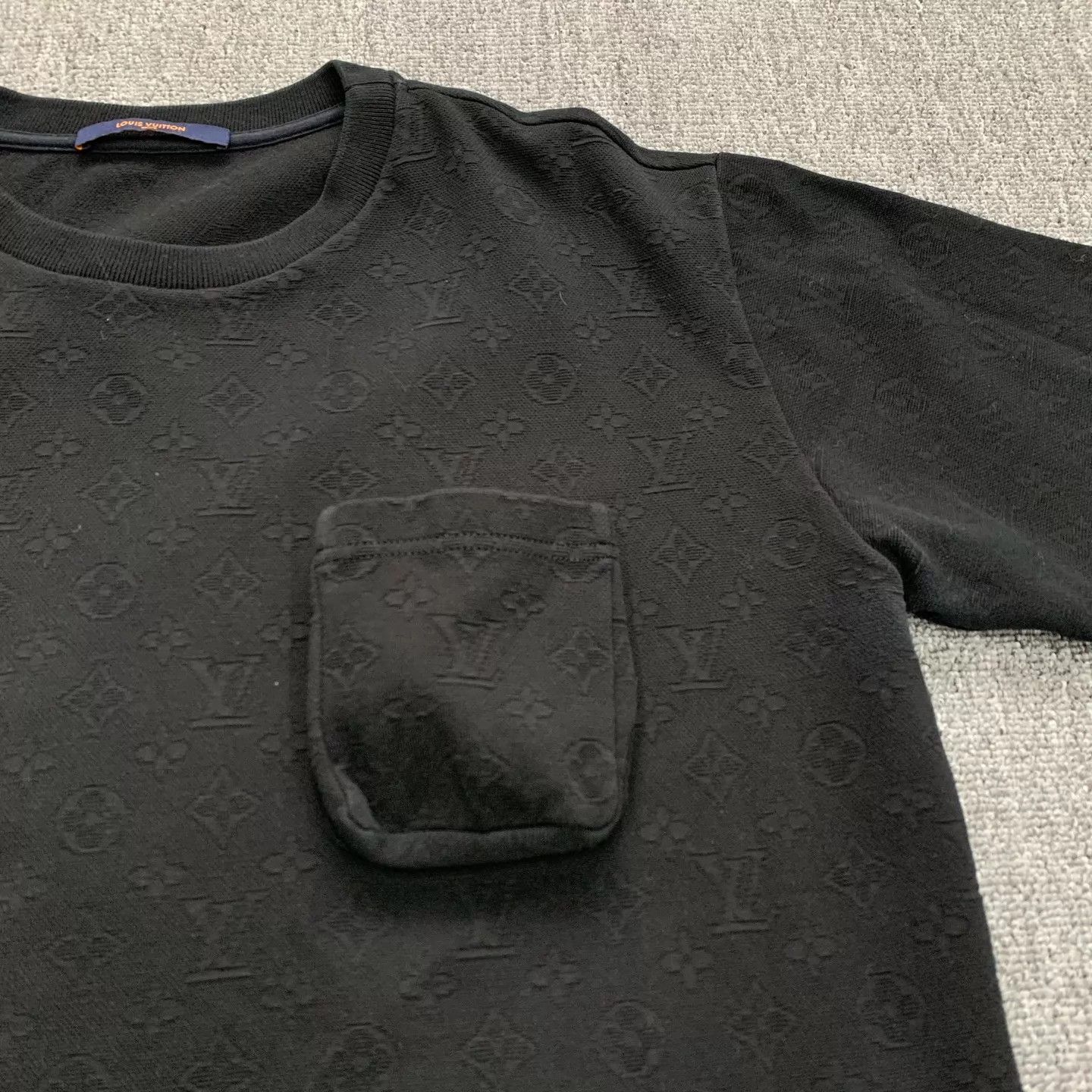 Louis Vuitton LV Black Monogram Pocket Short Sleeve XL 95 New Size US XL / EU 56 / 4 - 6 Thumbnail