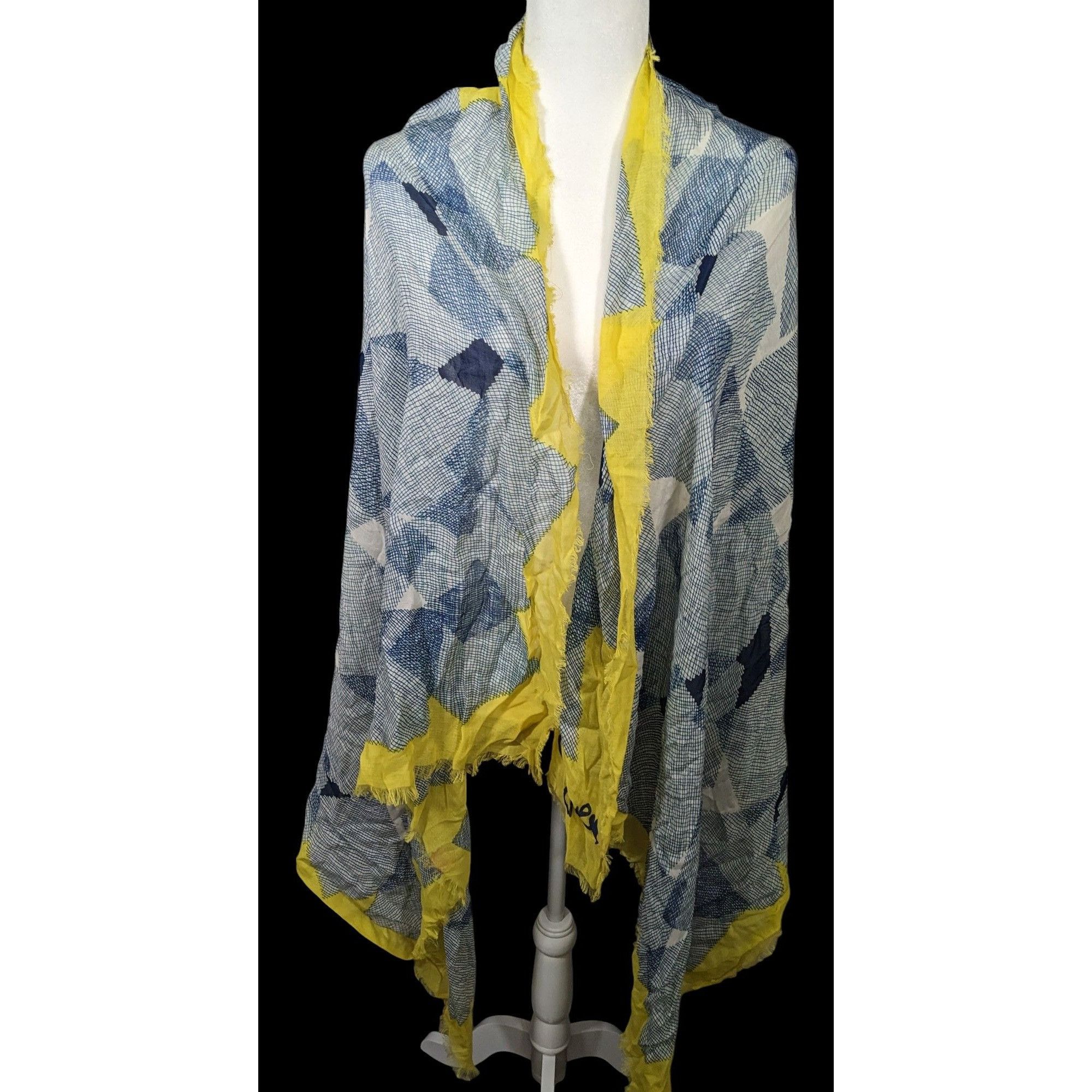 Diane von Furstenberg Vintage Diane Von Furstenberg Blue And Yellow Geometric Abst Size ONE SIZE - 2 Thumbnail