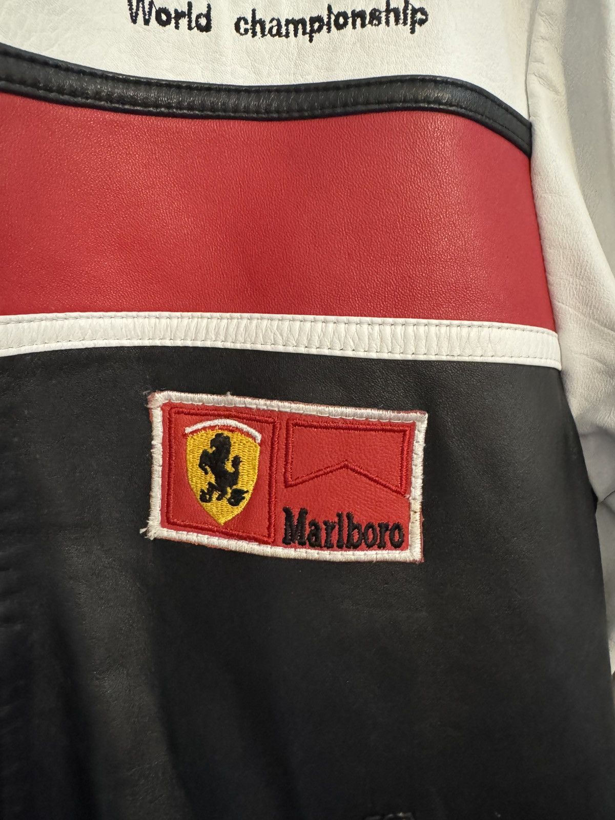 Ferrari × Vintage Vintage Ferrari Marlboro Racing F1 Leather Jacket Size US XL / EU 56 / 4 - 6 Thumbnail