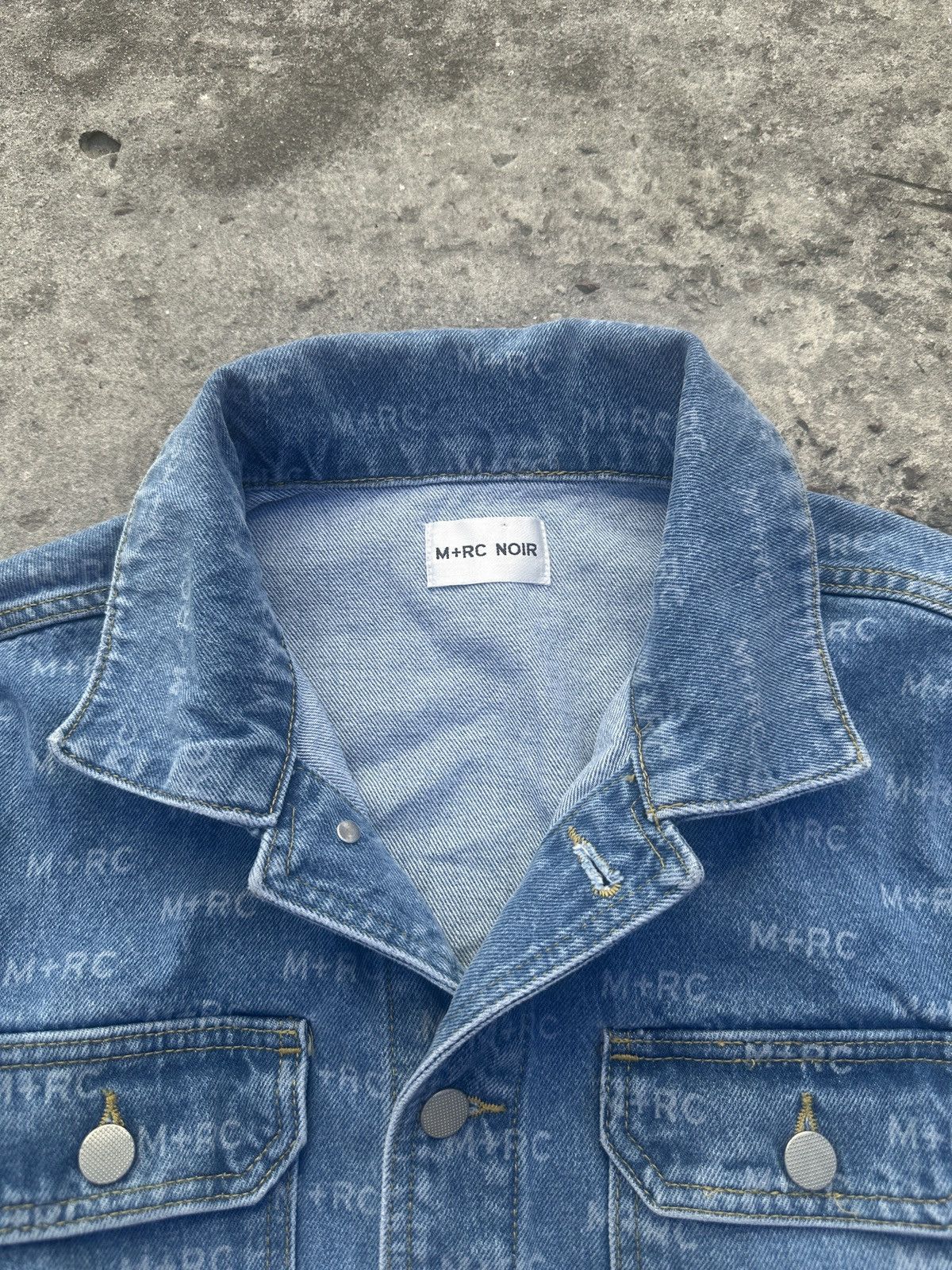 M+Rc Noir M+RC Noir Denim Jacket Monogram Logo Streetwear Rare M Y2K Size US M / EU 48-50 / 2 - 3 Thumbnail