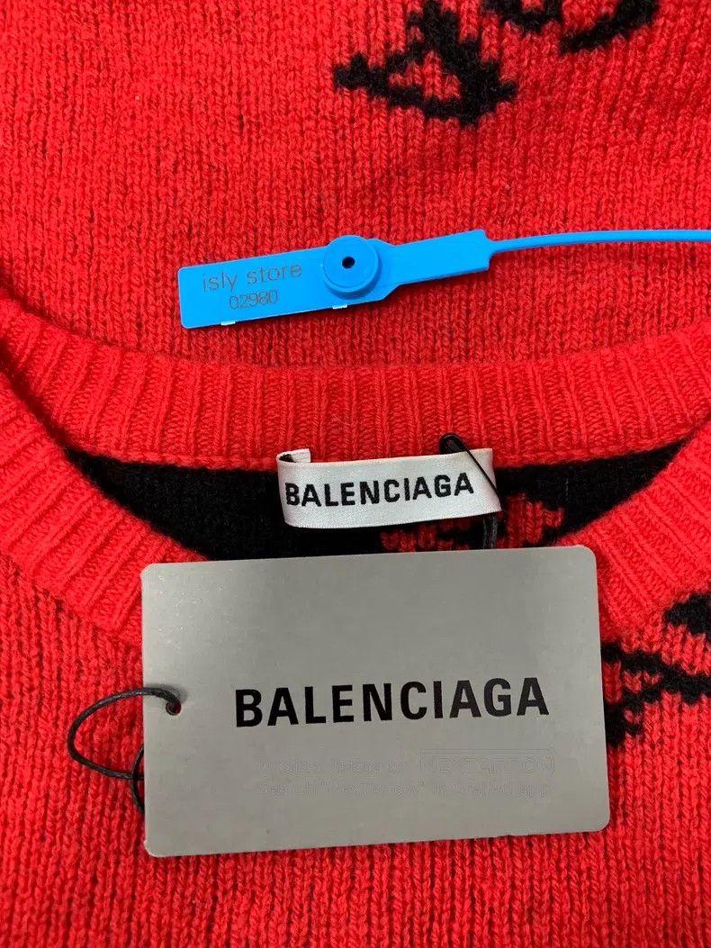 Balenciaga Balenciaga Letter Logo Printed Long Sleeve Sweater Size US M / EU 48-50 / 2 - 3 Thumbnail