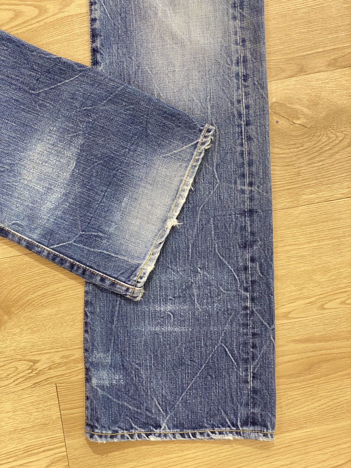 Japanese Brand Japanese Brand Distressed Acid Blue Wash Style Size US 34 / EU 50 - 15 Thumbnail