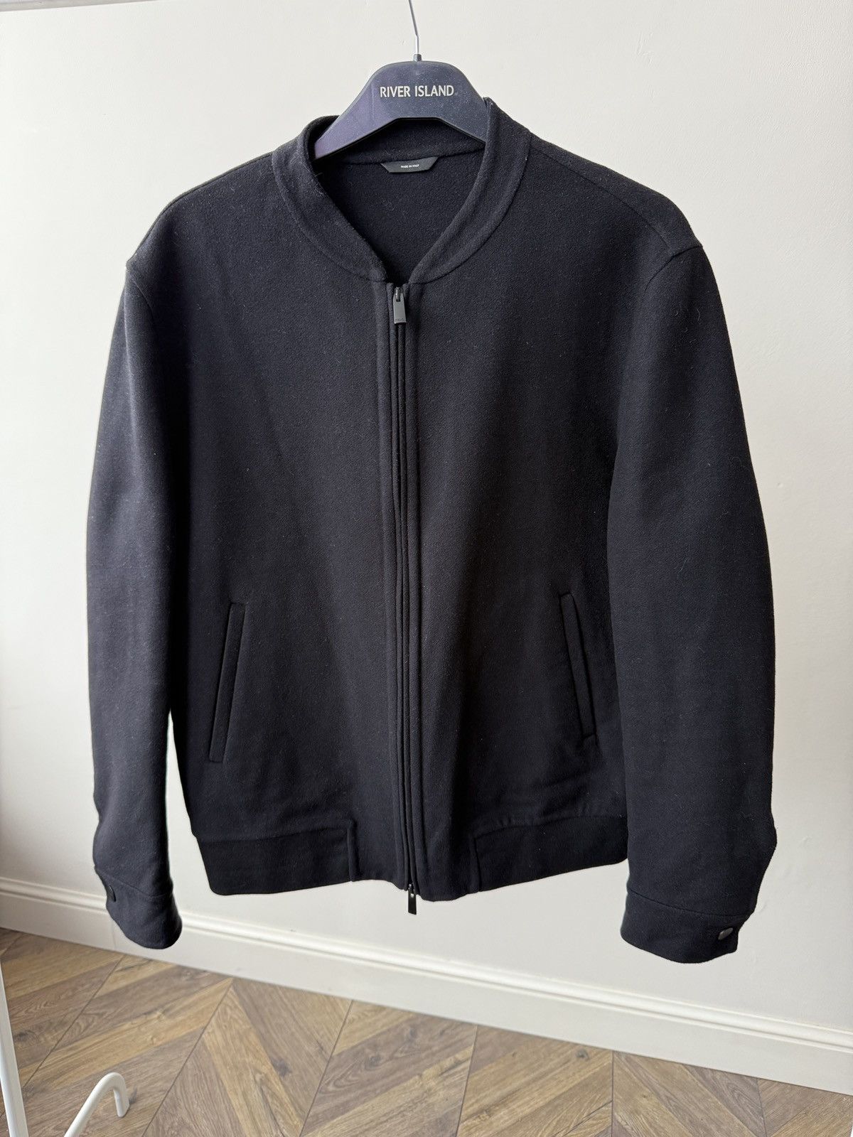 Fendi Vintage FENDI Roma Black Virgin Wool Zip Bomber Jacket Size US M / EU 48-50 / 2 - 3 Thumbnail