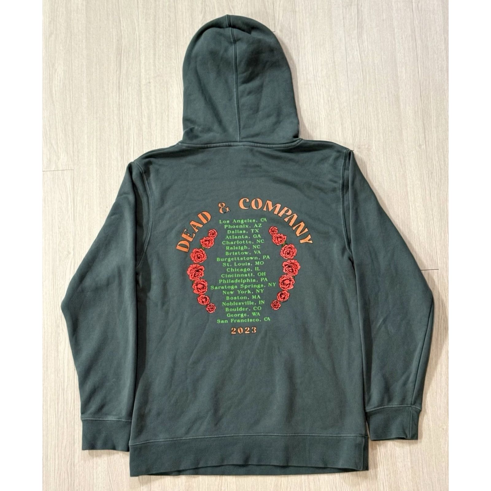 Vintage Dead & Co Final Tour Hooded Sweatshirt Small Green Unisex Adults Hooded Pullover Graphic Print Logo Pocket Summer Winter Fall USA Hipster Rock Photo? Size US S / EU 44-46 / 1 - 2 Thumbnail