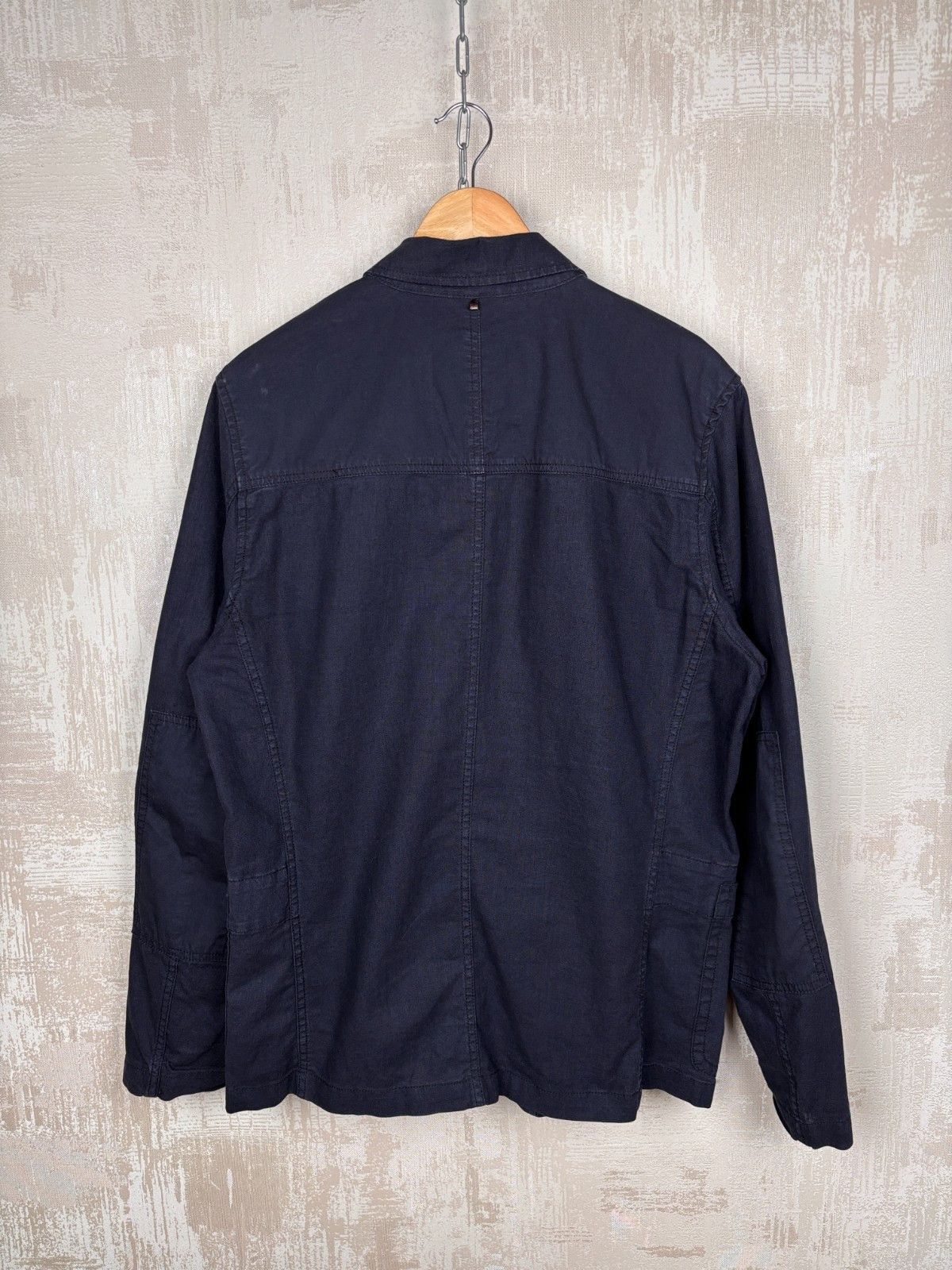 Pretty Green Pretty Green Linen / Cotton Pockets Jacket Navy Size US L / EU 52-54 / 3 - 20 Thumbnail