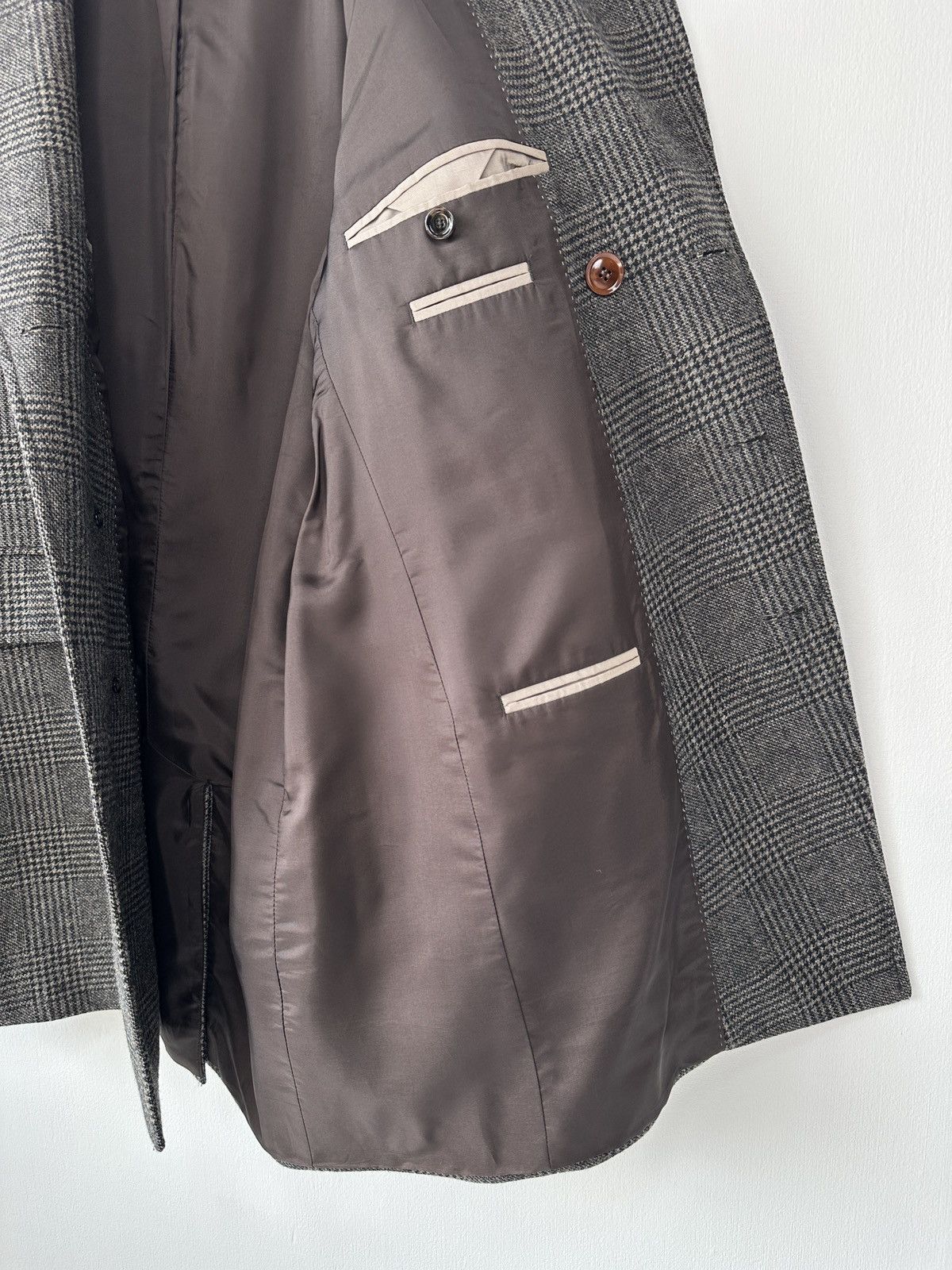 Hugo Boss HUGO BOSS Plaid Check Double Breasted Wool Coat Men’s US 42R Size US L / EU 52-54 / 3 - 10 Thumbnail