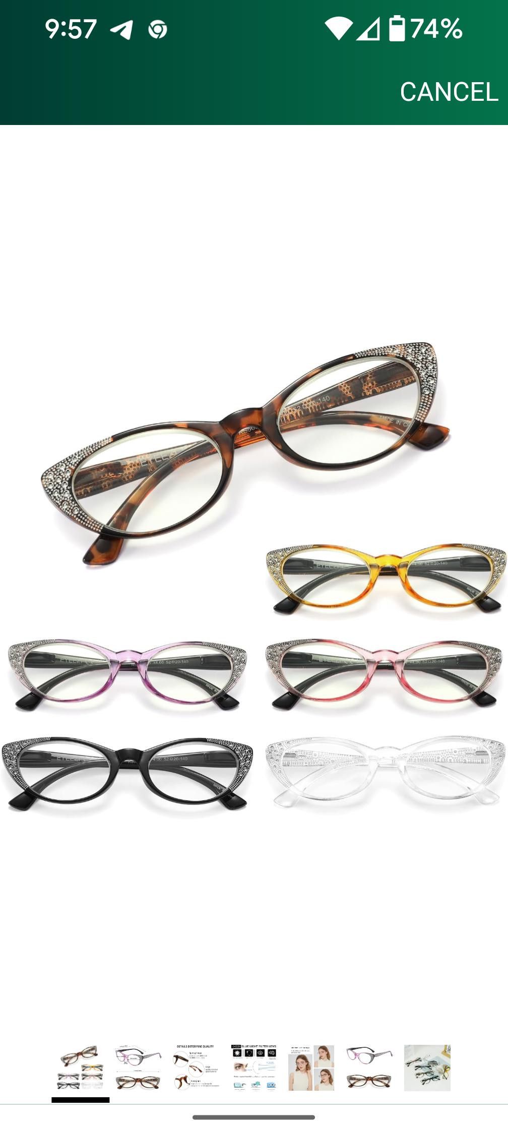 NBDN Nobrandedon Reading Glasses-6PC BlueLight Hinges Anti-glare UVReaders Size ONE SIZE - 7 Thumbnail