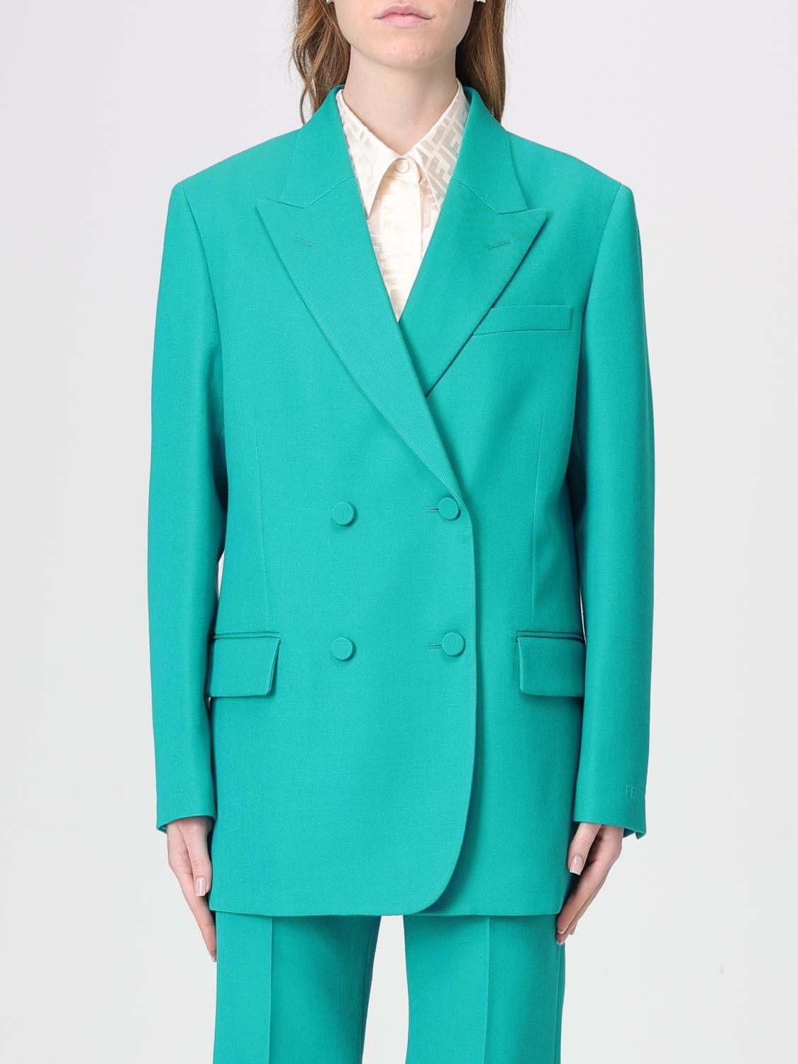 Fendi Fendi Jacket Woman Gnawed Blue Size M / US 6-8 / IT 42-44 - 1 Thumbnail