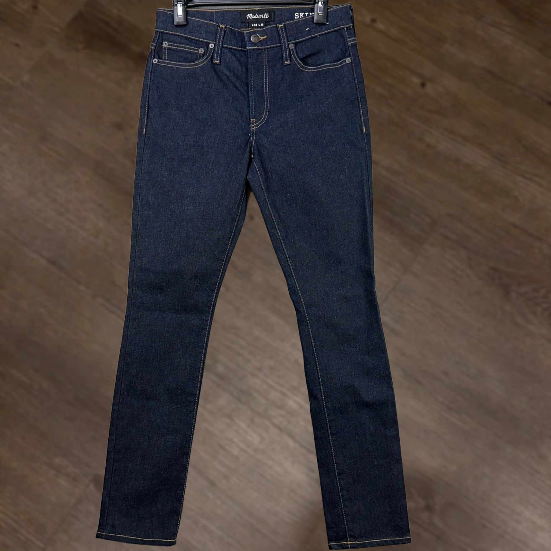 Madewell VINTAGE Madewell Mens Skinny Jeans 30X32 Blue Dark Washed Slim Fit Stretch Denim NEW Size US 30 / EU 46 - 1 Thumbnail