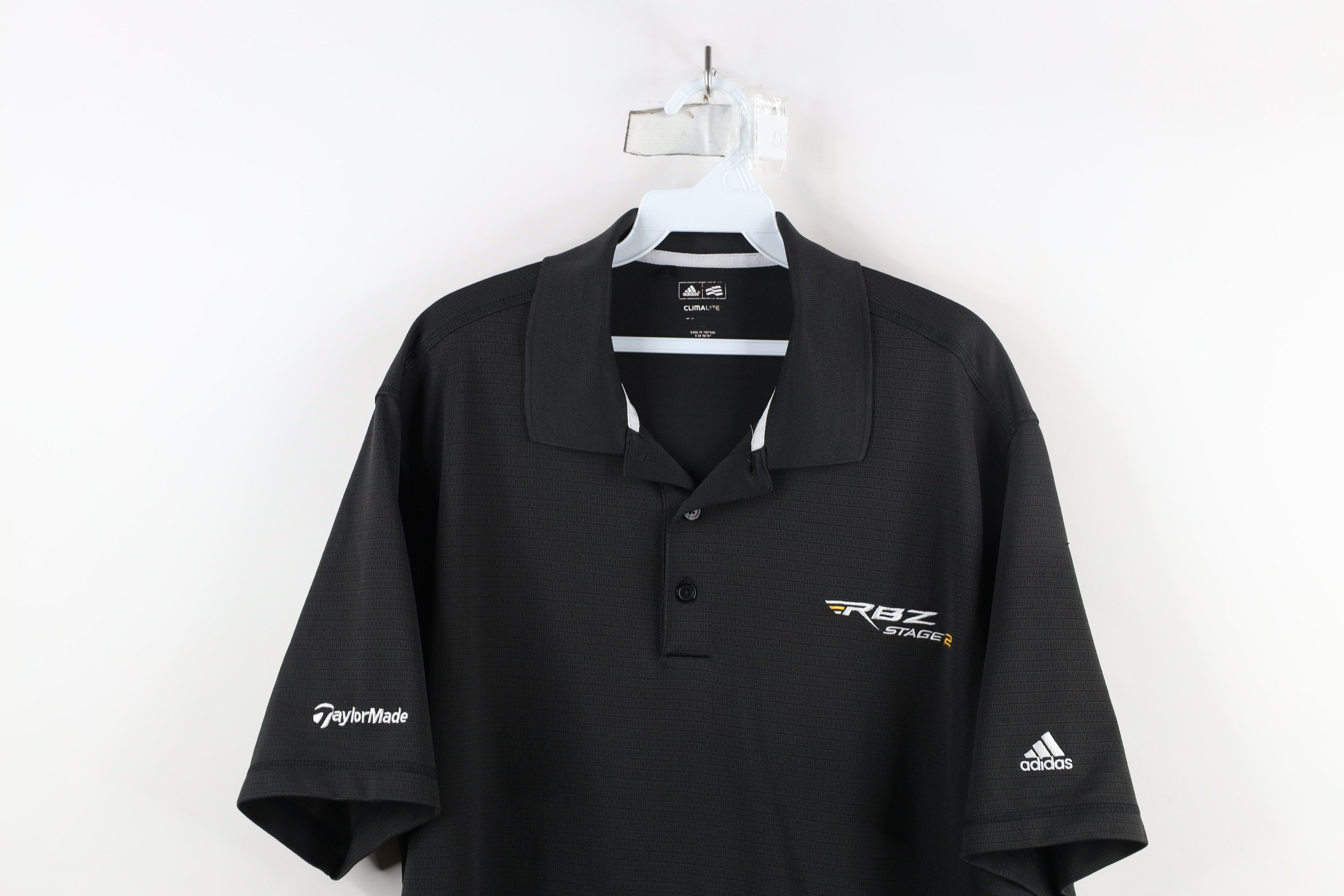 Adidas × Vintage Adidas Golf RBZ Stage 2 Taylormade Golfing Polo Shirt Black Size US L / EU 52-54 / 3 - 2 Thumbnail