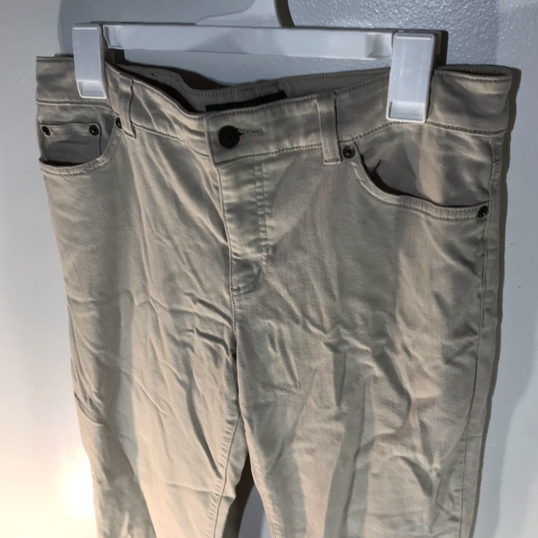 Ralph Lauren Ralph Lauren Women's Pants Beige Stretch Twill Straight Fit Petite Size 10P City Casual Size 32" / US 10 / IT 46 - 2 Thumbnail