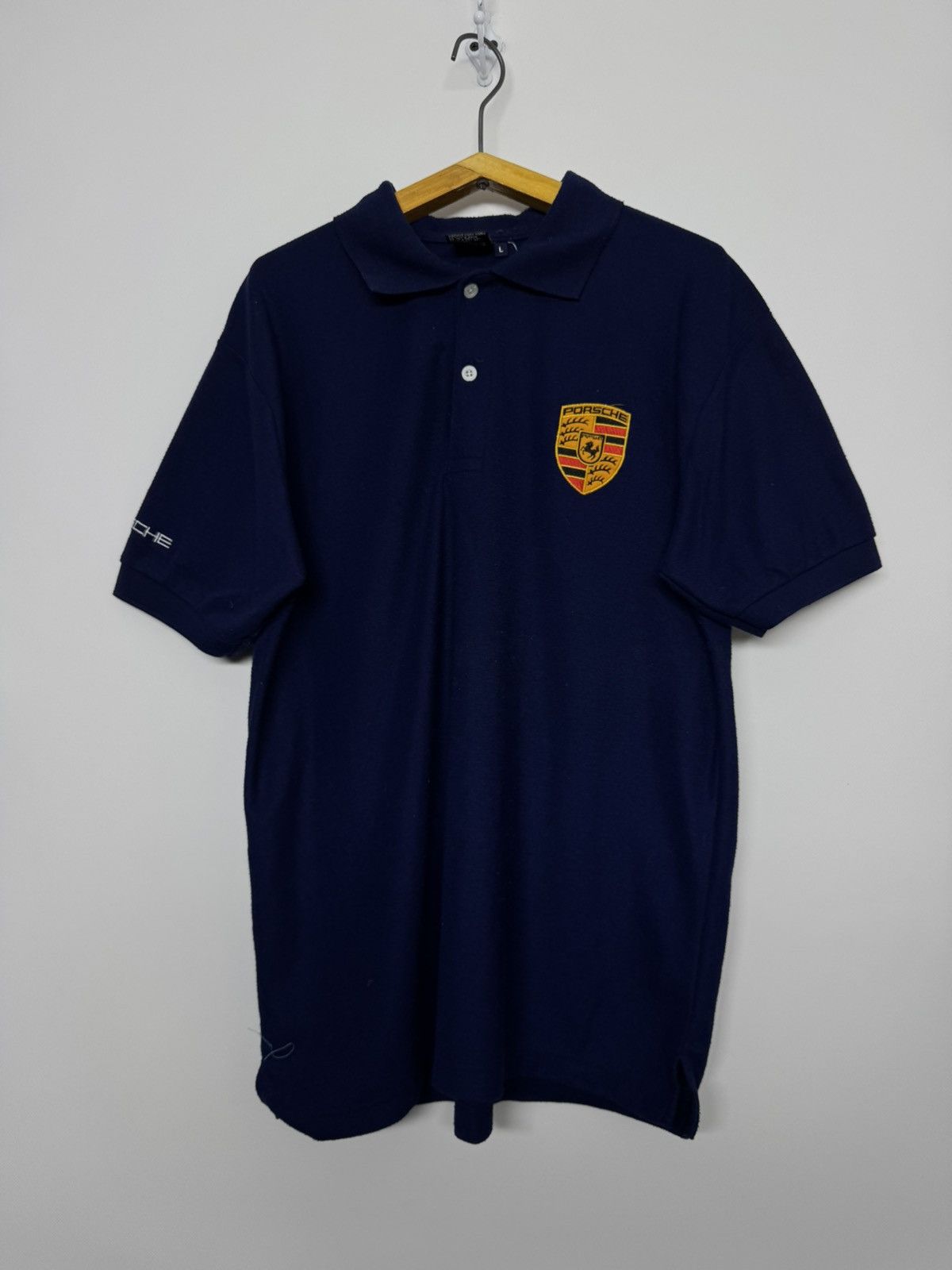 Porsche Design Y2K Porsche Sportscar Racing 2-Button Polo Shirt Size US L / EU 52-54 / 3 - 5 Thumbnail