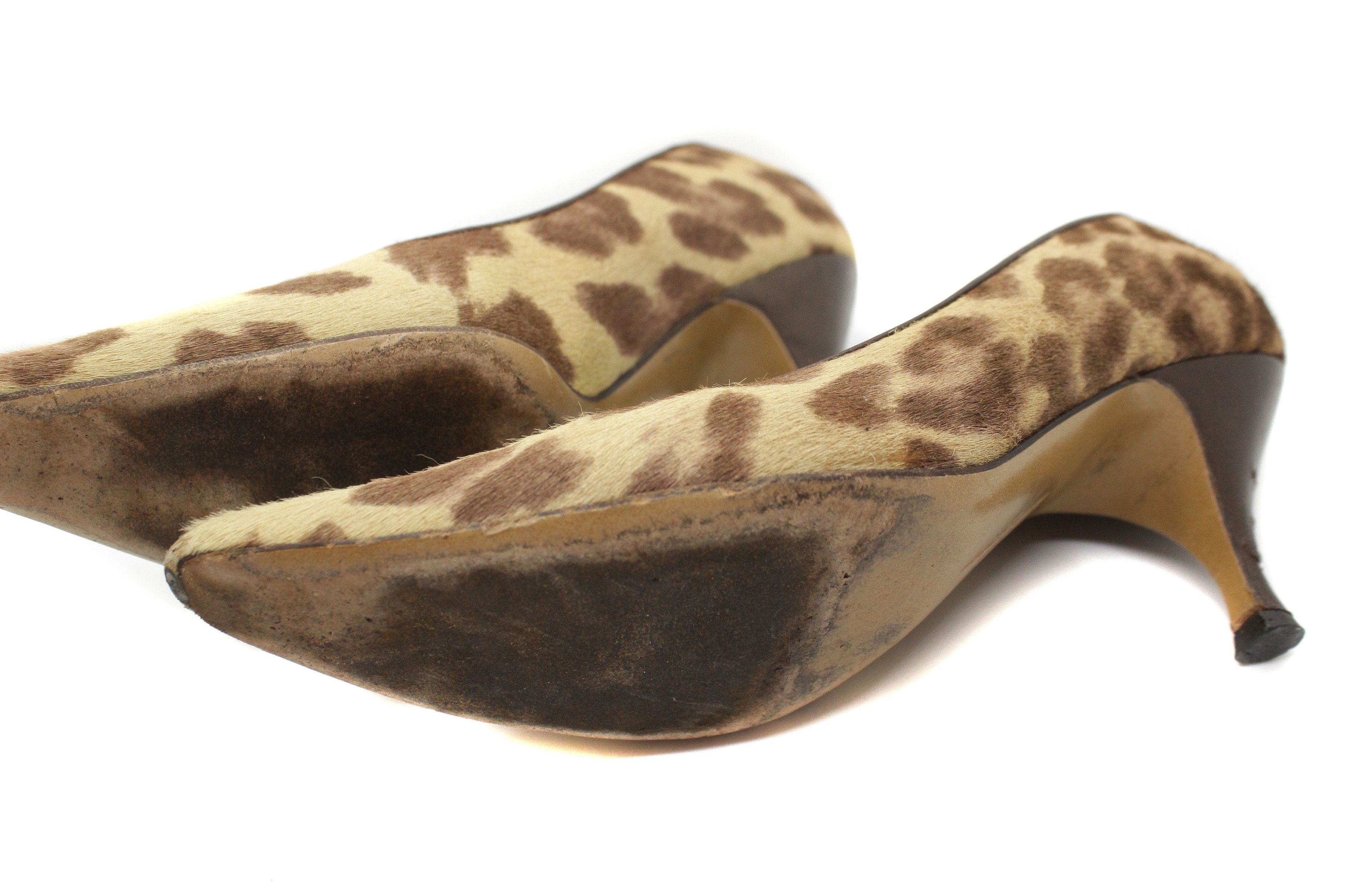 Salvatore Ferragamo 00S Leopard Heels Vintage Y2K Fur Size US 7 / IT 37 - 7 Thumbnail