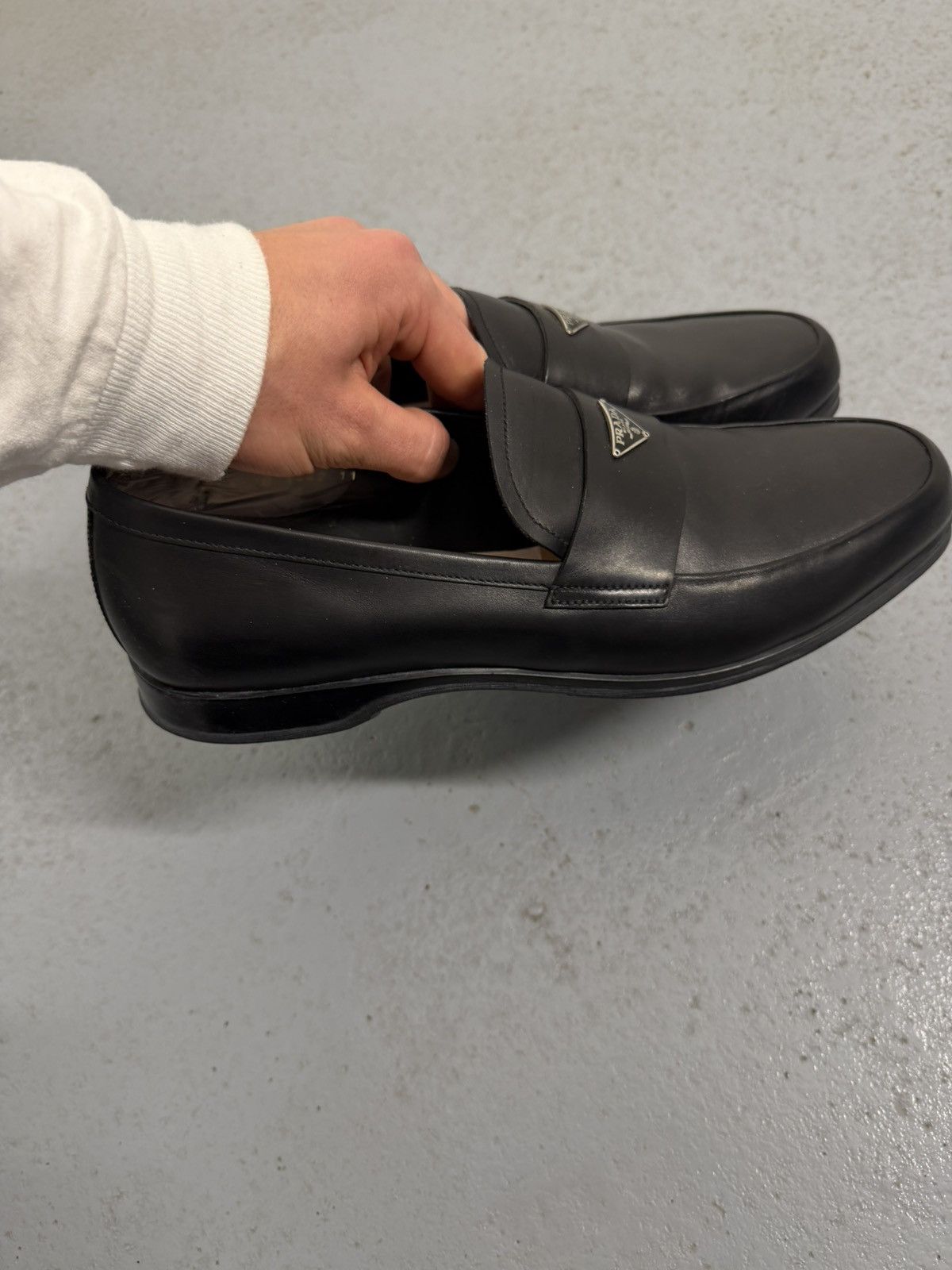 Prada Prada Leather Penny Logo Loafers Size US 11 / EU 44 - 9 Thumbnail