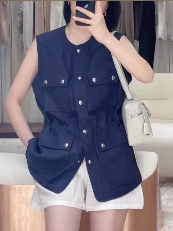 Loro Piana LORO PIANA High grade tooling drawstring vest Size S / US 4 / IT 40 - 8 Thumbnail