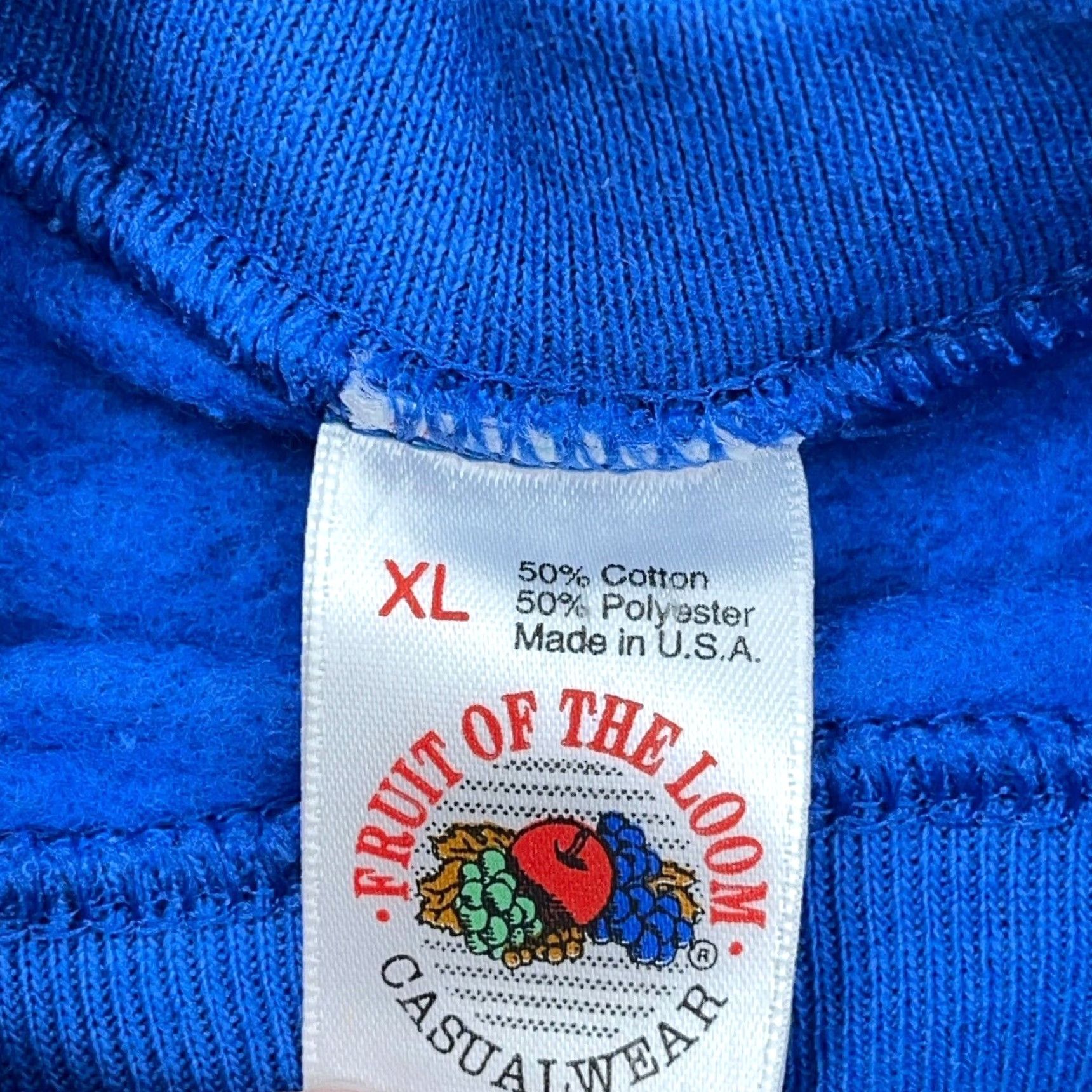 Fruit Of The Loom VINTAGE Fruit of the Loom Sweatshirt Men XL Blue Crewneck Pullover Sweatshirt Regular Sweatshirt Blue Mens USA A68 Size US XL / EU 56 / 4 - 2 Thumbnail