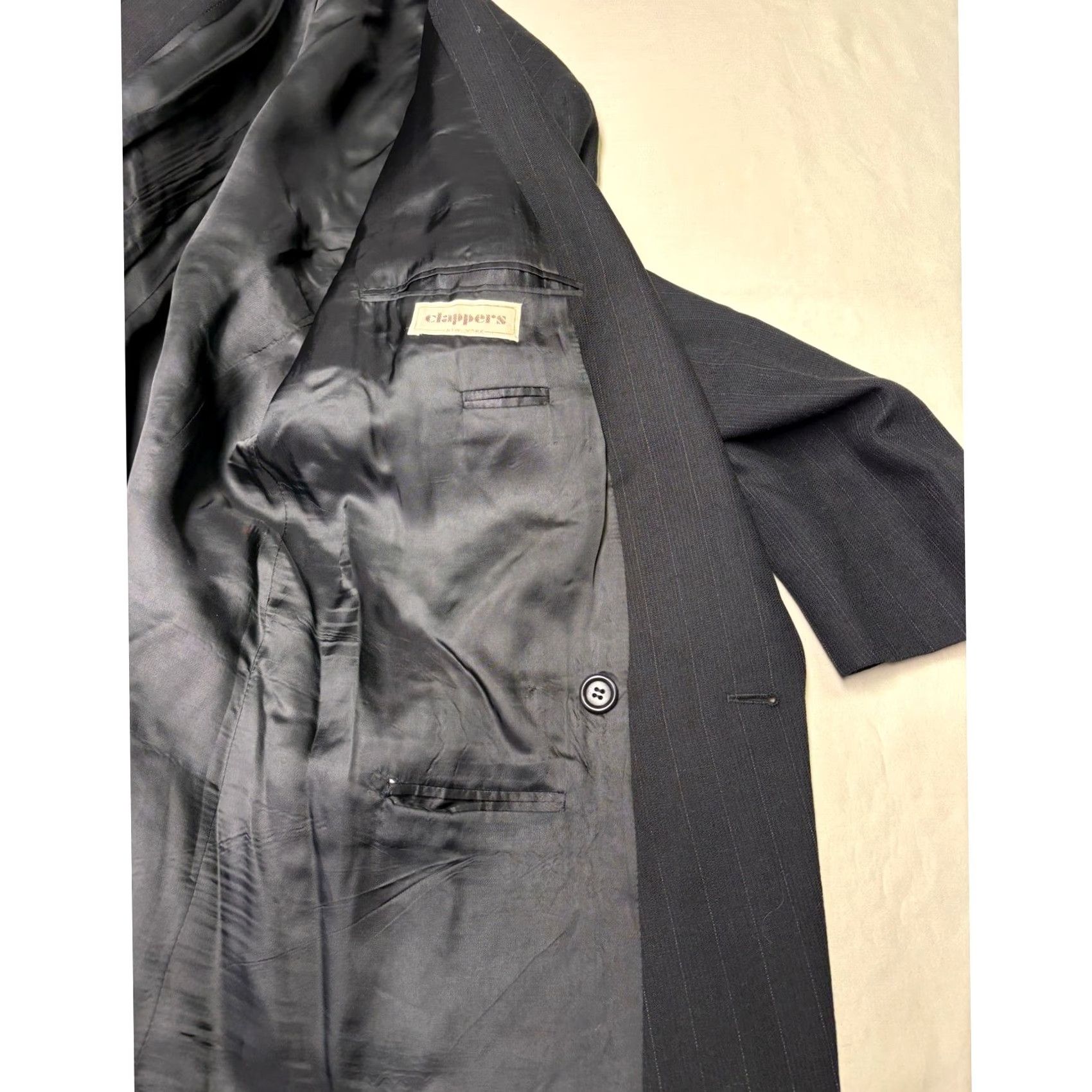 Hugo Boss VINTAGE Hugo Boss Blazer Jacket Mens Pinstripe Double-Breasted Grey USA Made Size 52R Size 52R - 6 Thumbnail