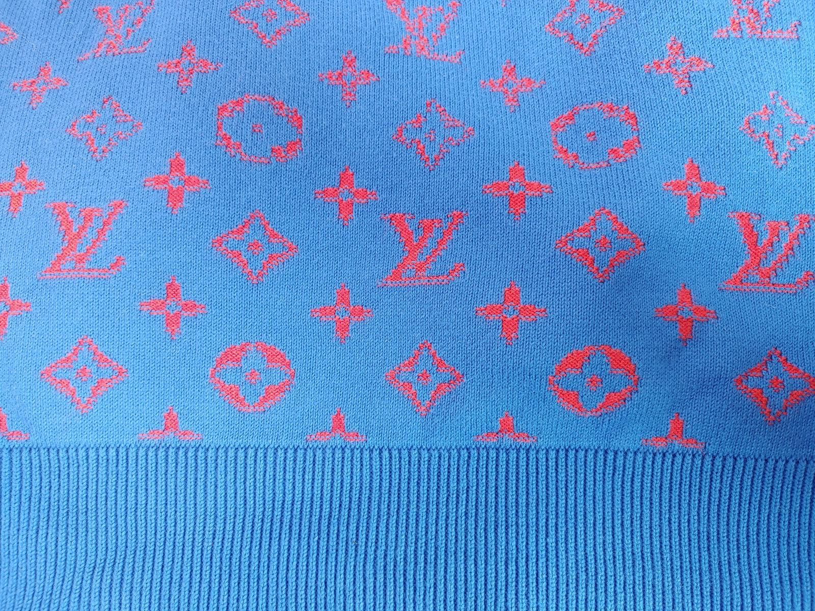 Louis Vuitton Louis Vuitton Monogram Degrade Jacquard Sweater in Blue/Red Size US L / EU 52-54 / 3 - 4 Thumbnail