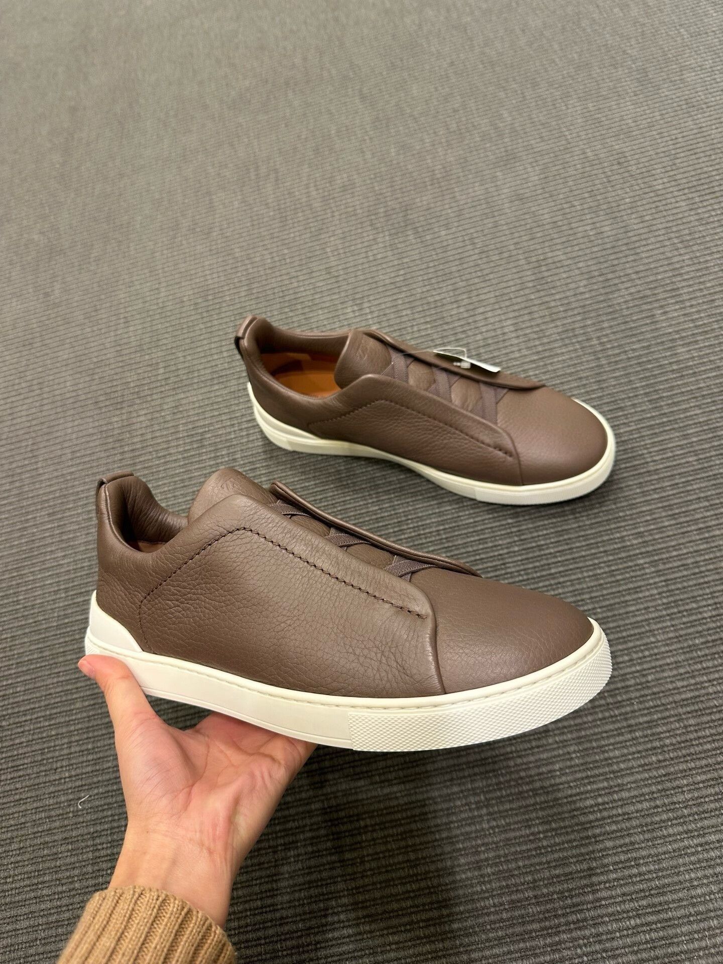 Ermenegildo Zegna Zegna Triple Stitch Brown Men's Shoes Size US 10 / EU 43 - 5 Thumbnail