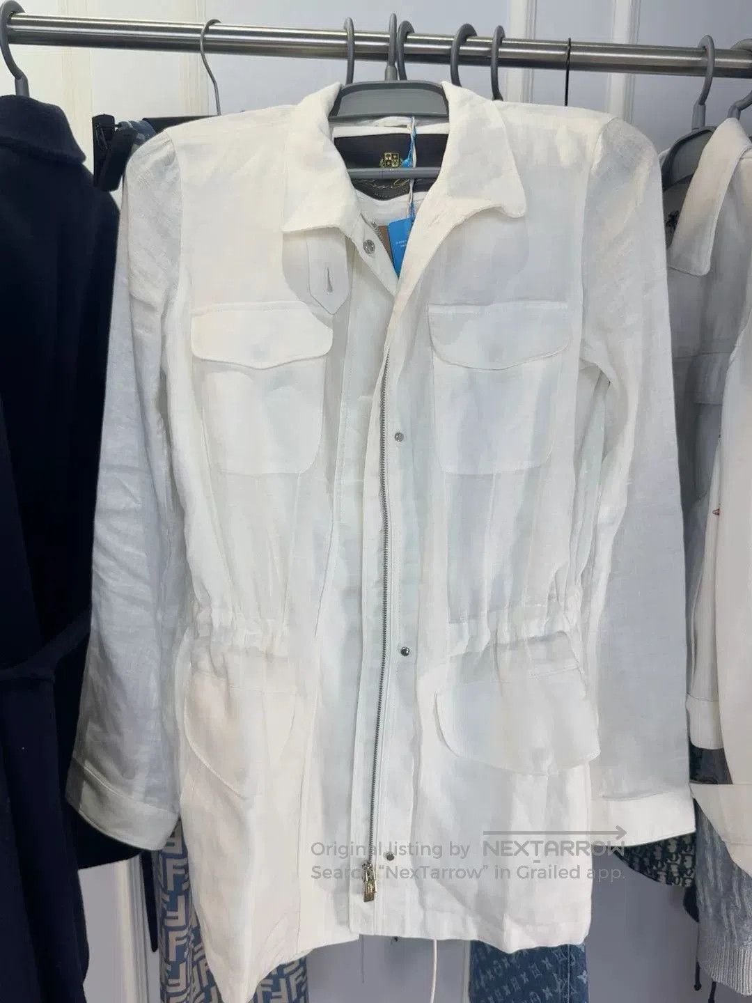 Loro Piana Loro Piana White Long Sleeve Jacket. Size US M / EU 48-50 / 2 - 1 Thumbnail
