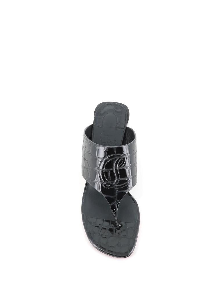 Christian Louboutin o1w1db10725 Sandals in Black Size US 10 / IT 40 - 4 Thumbnail