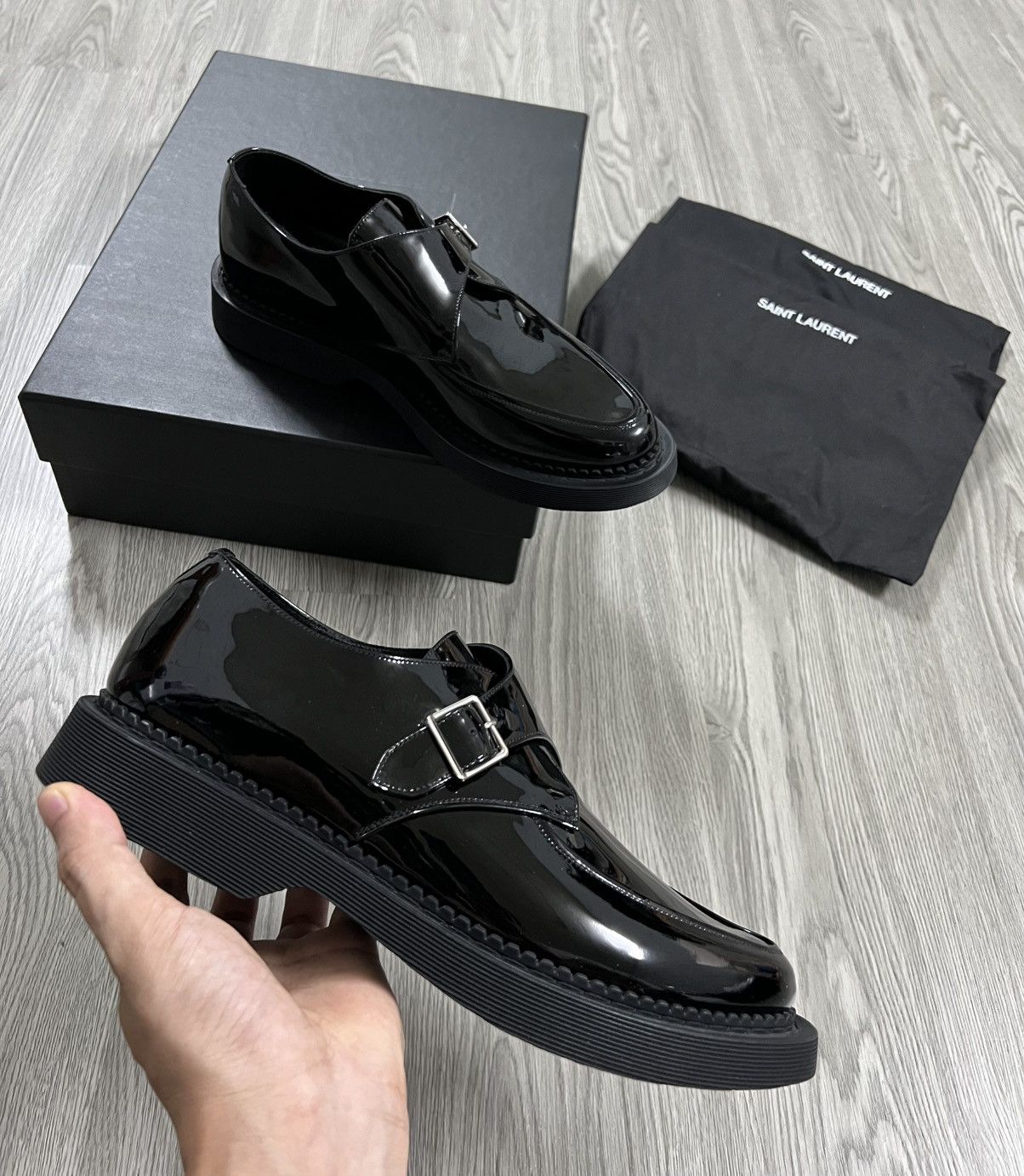 Saint Laurent Paris Saint Laurent Teddy Monkstraps Size US 8 / EU 41 - 4 Thumbnail