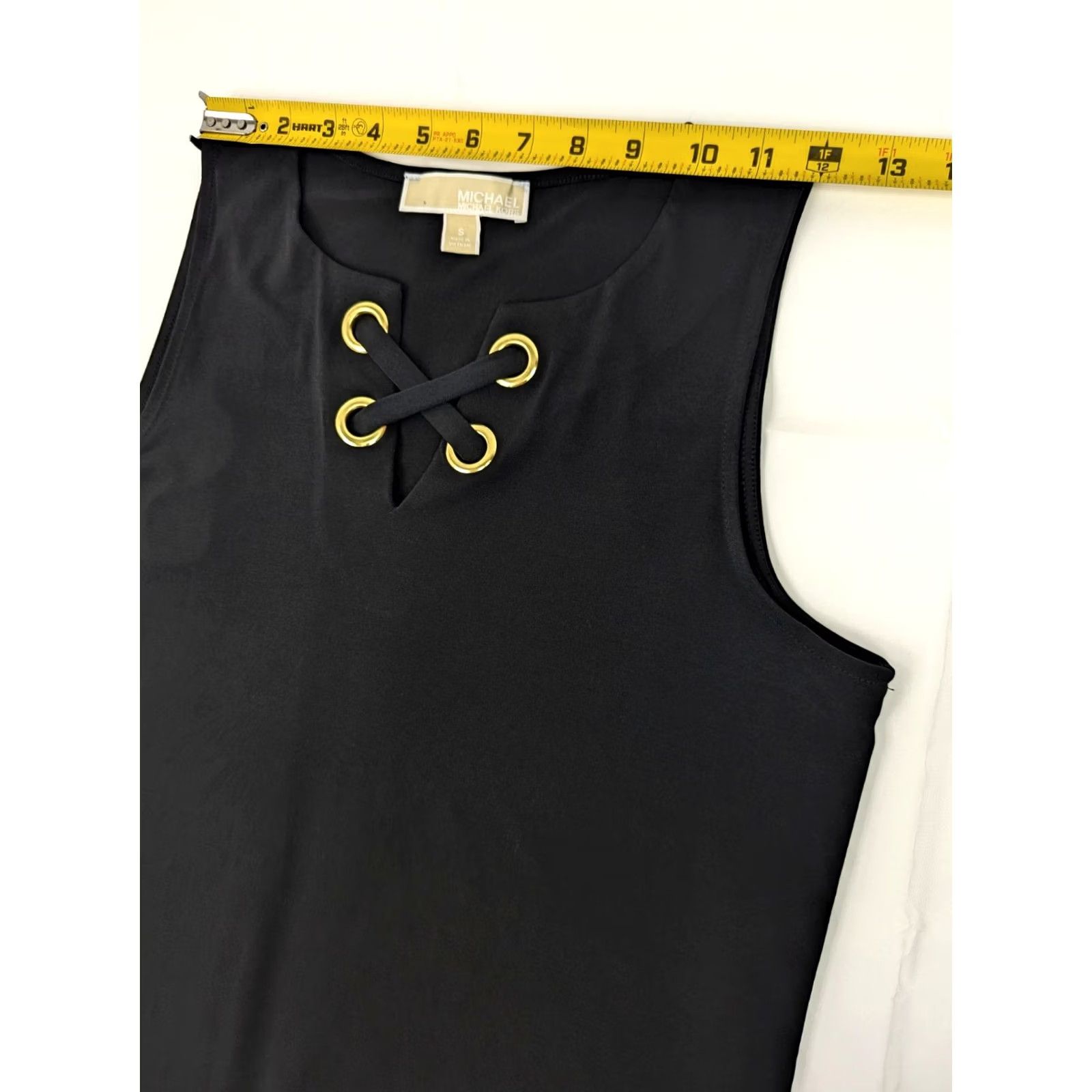 Michael Kors Michael Kors Black Sleeveless Dress S - Excellent Condition - Lace-Up Front Gold Hardware Size S / US 4 / IT 40 - 7 Thumbnail