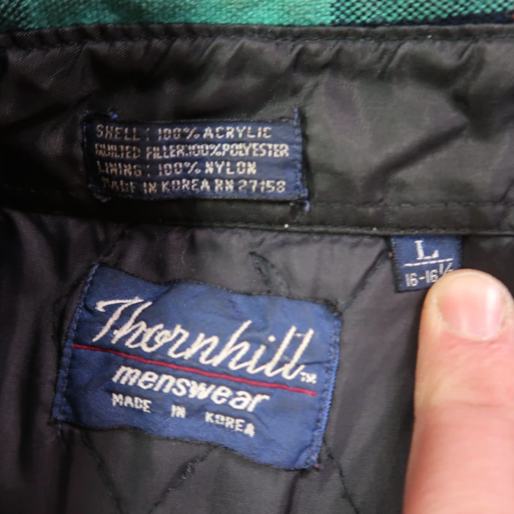 Vintage VINTAGE Thornhill Quilt Lined Flannel Shirt Jacket Men's XL Plaid shacket Size US L / EU 52-54 / 3 - 3 Thumbnail