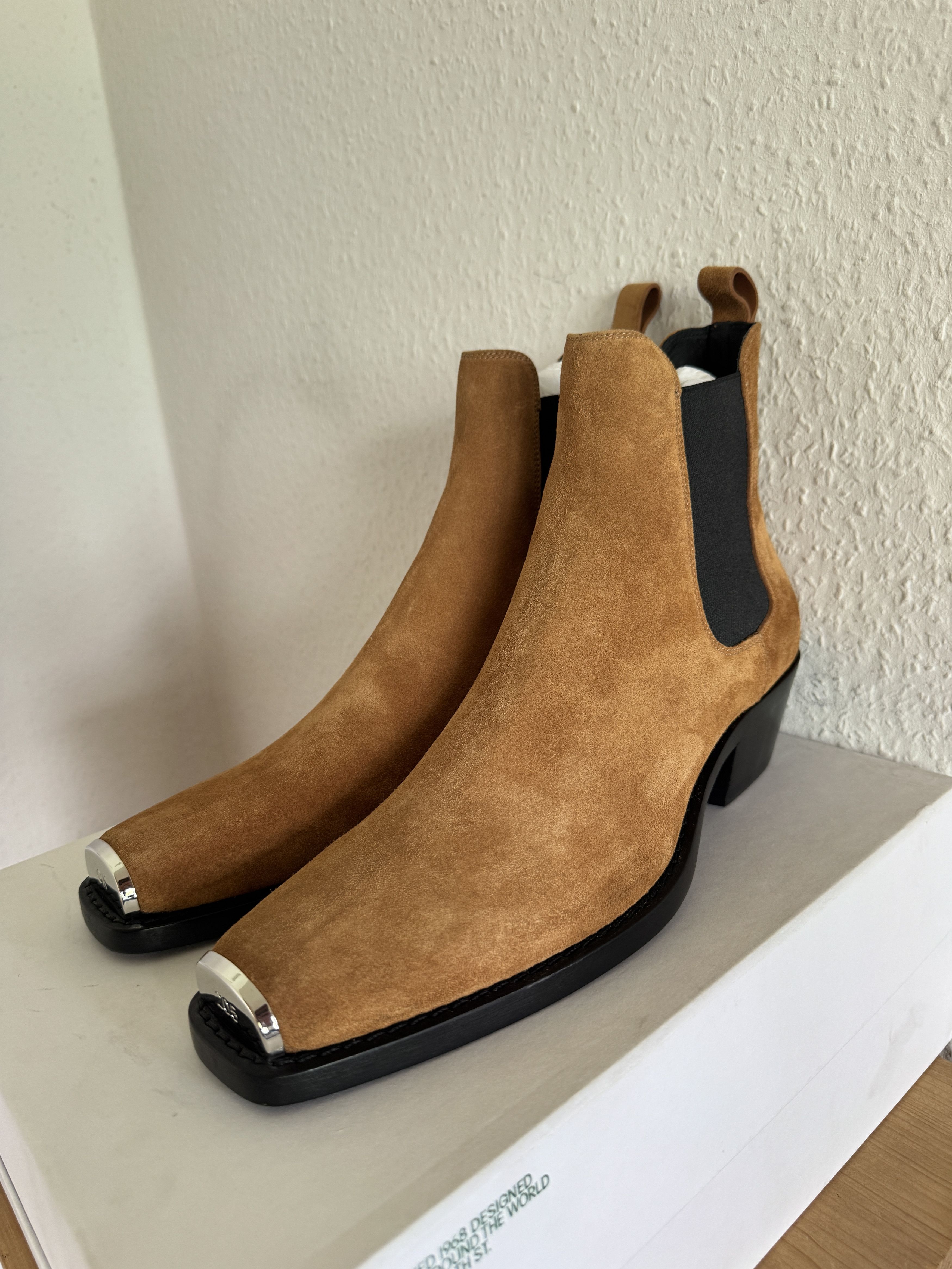 Calvin Klein 205W39NYC Walnut Suede Chelsea Boot Size US 12 / EU 45 - 5 Thumbnail