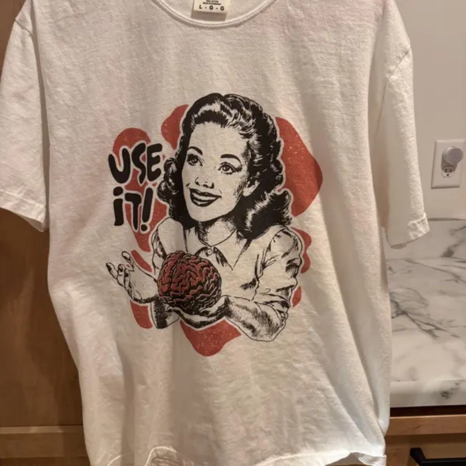 Japanese Brand Sarcastic Vintage Unisex Shirt, Use Your Brain Aesthetic Tee Size US L / EU 52-54 / 3 - 2 Thumbnail