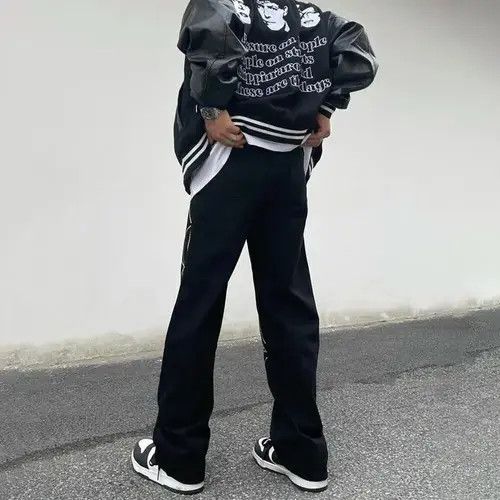 VIBE Embroidery Spider Web Straight Casual Jeans Size US 32 / EU 48 - 4 Thumbnail