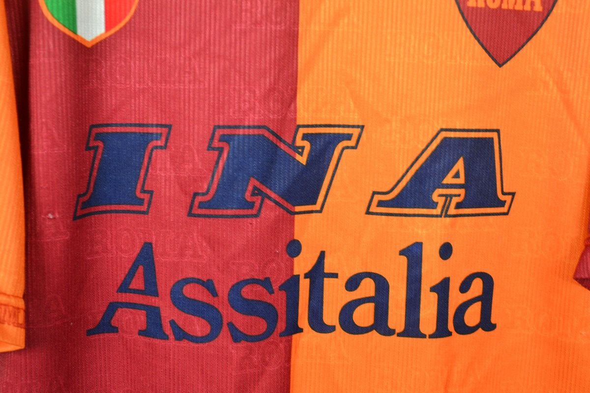 Vintage As Roma Vintage Football Shirt Soccer Jersey BATISTUTA #20 Size US L / EU 52-54 / 3 - 8 Thumbnail