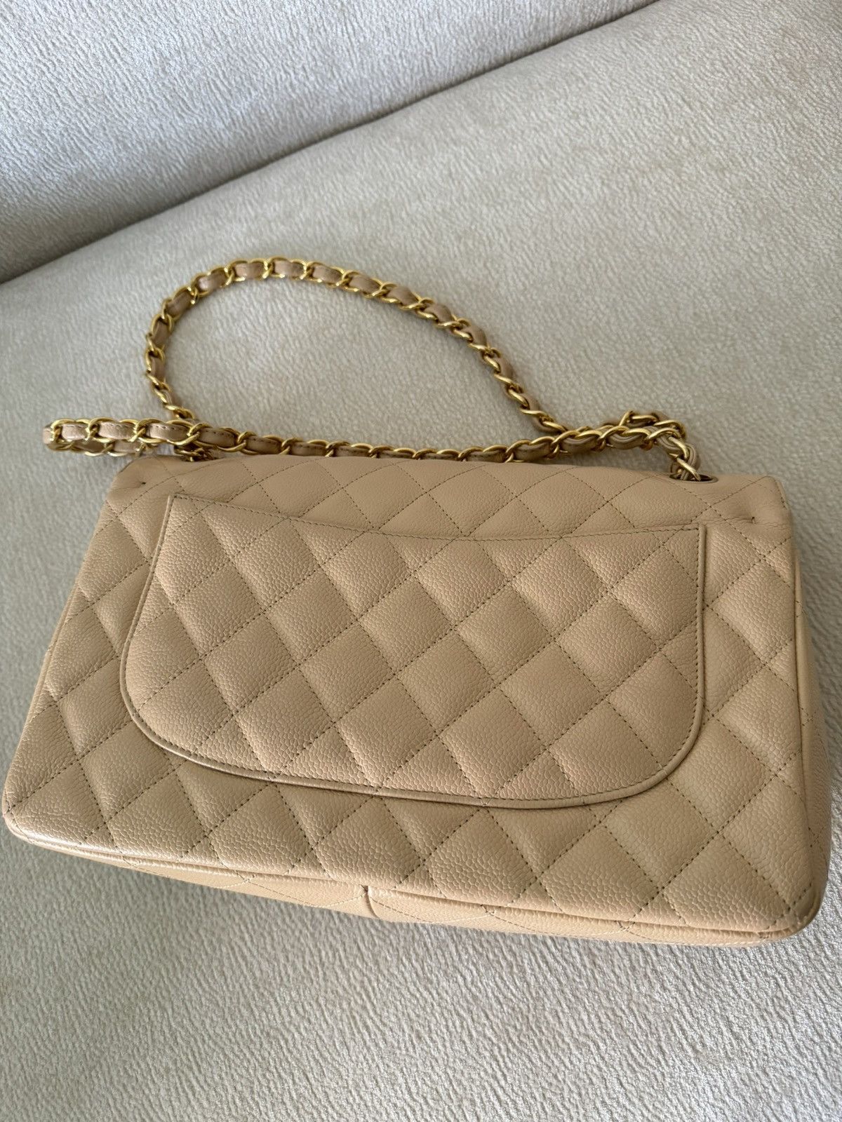 Chanel Chanel Caviar Quilted Jumbo Double Flap Beige Clair Size ONE SIZE - 3 Thumbnail