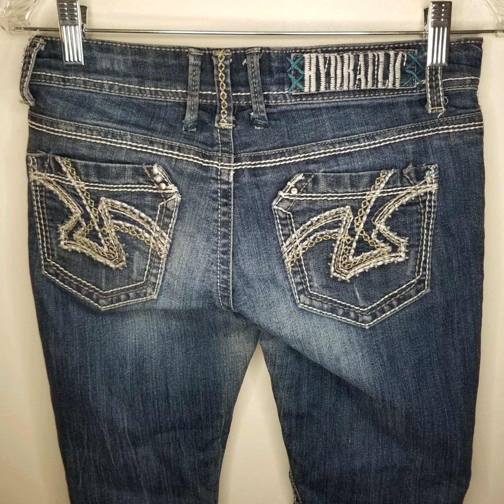 Vintage VINTAGE Hydraulic Capri Jeans Womens Distressed Blue Size 5/6 Size 27" / US 4 / IT 40 - 5 Thumbnail