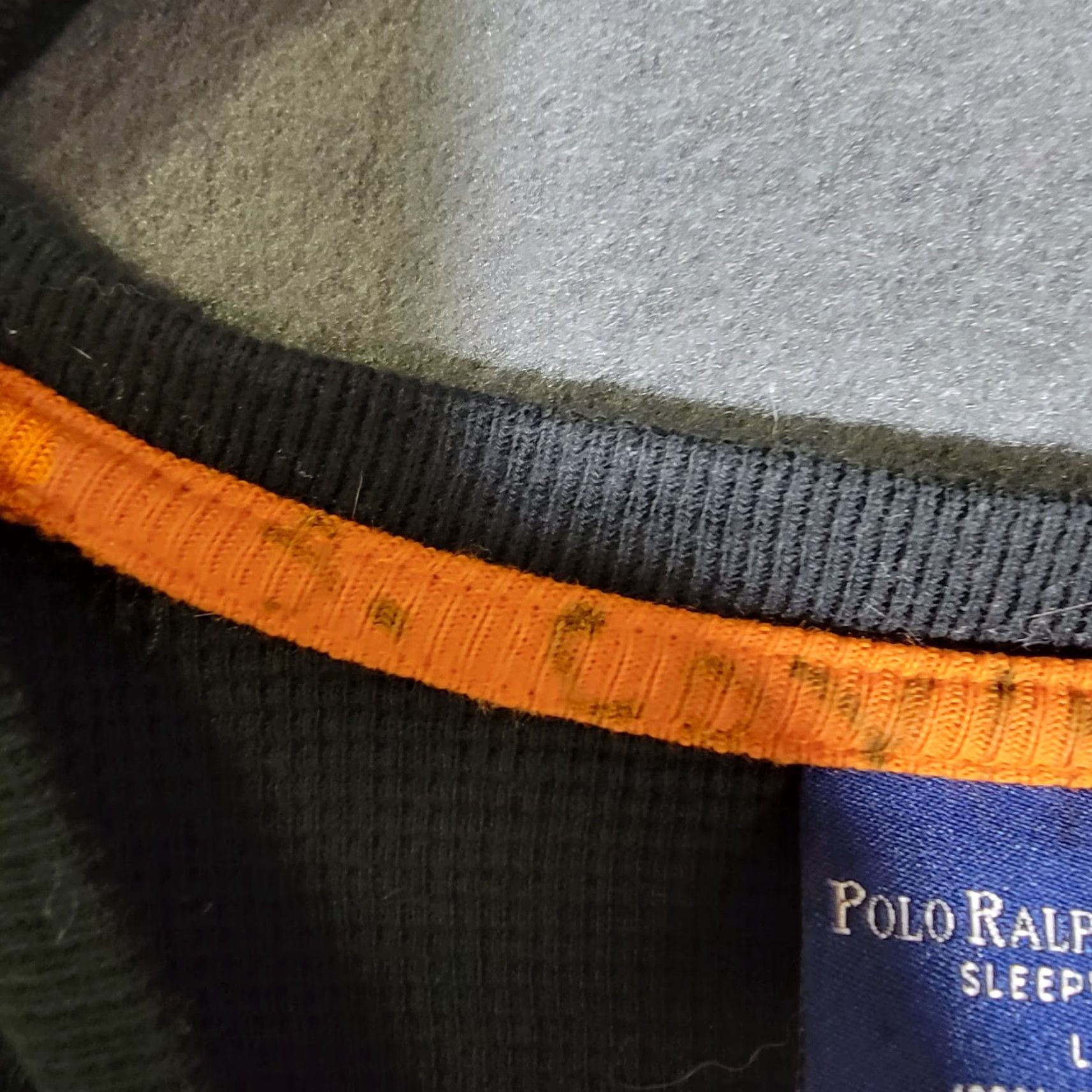 Polo Ralph Lauren POLO Ralph Lauren Sleepwear Mens Large Long Sleeve Pullover Shirt Black Thermal Size US L / EU 52-54 / 3 - 3 Thumbnail