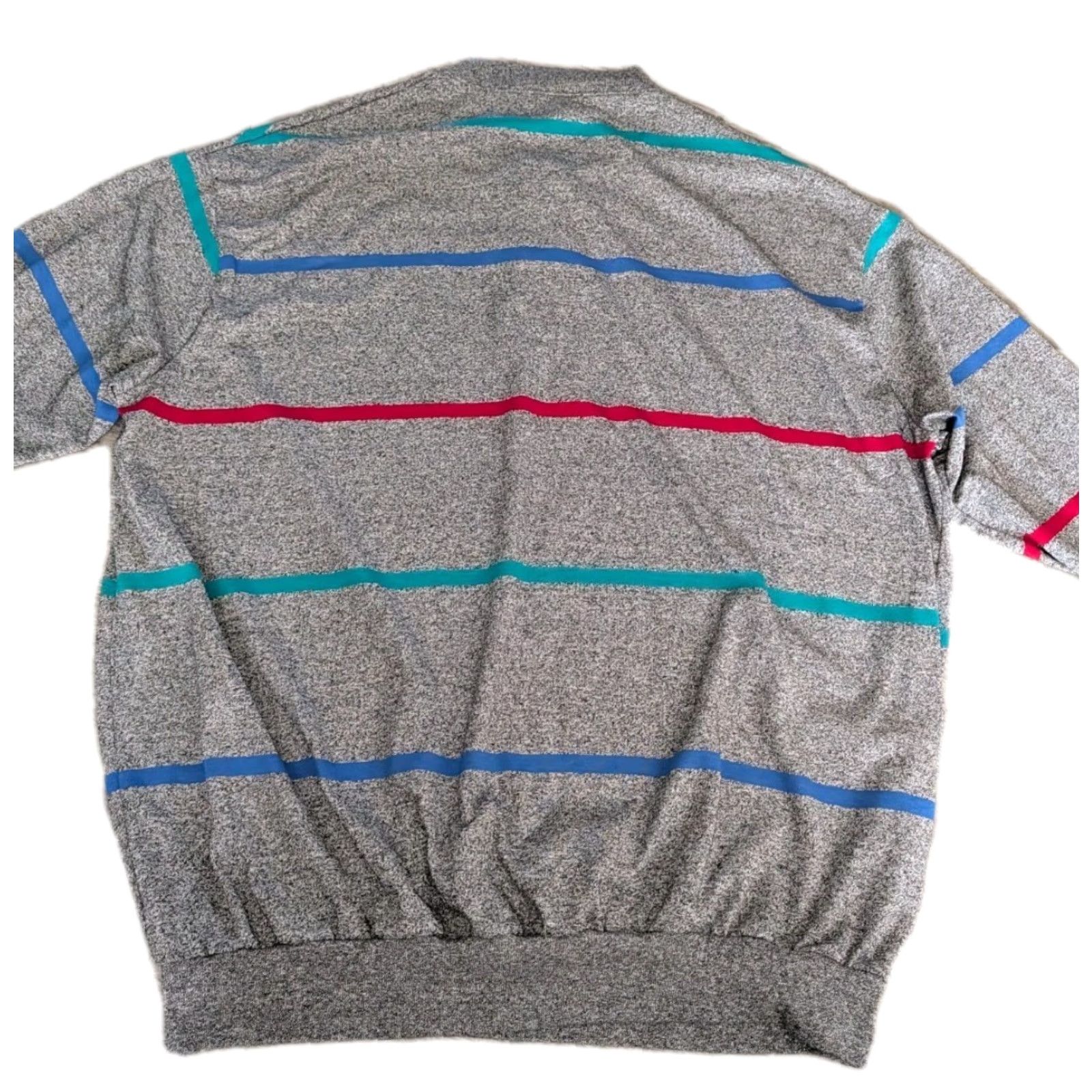 Vintage Vtg Patrick Long Sleeve Striped Henley Ribbed Shirt Size 3XL USA Made Gray Men’s T-Shirt Size US XXL / EU 58 / 5 - 2 Thumbnail