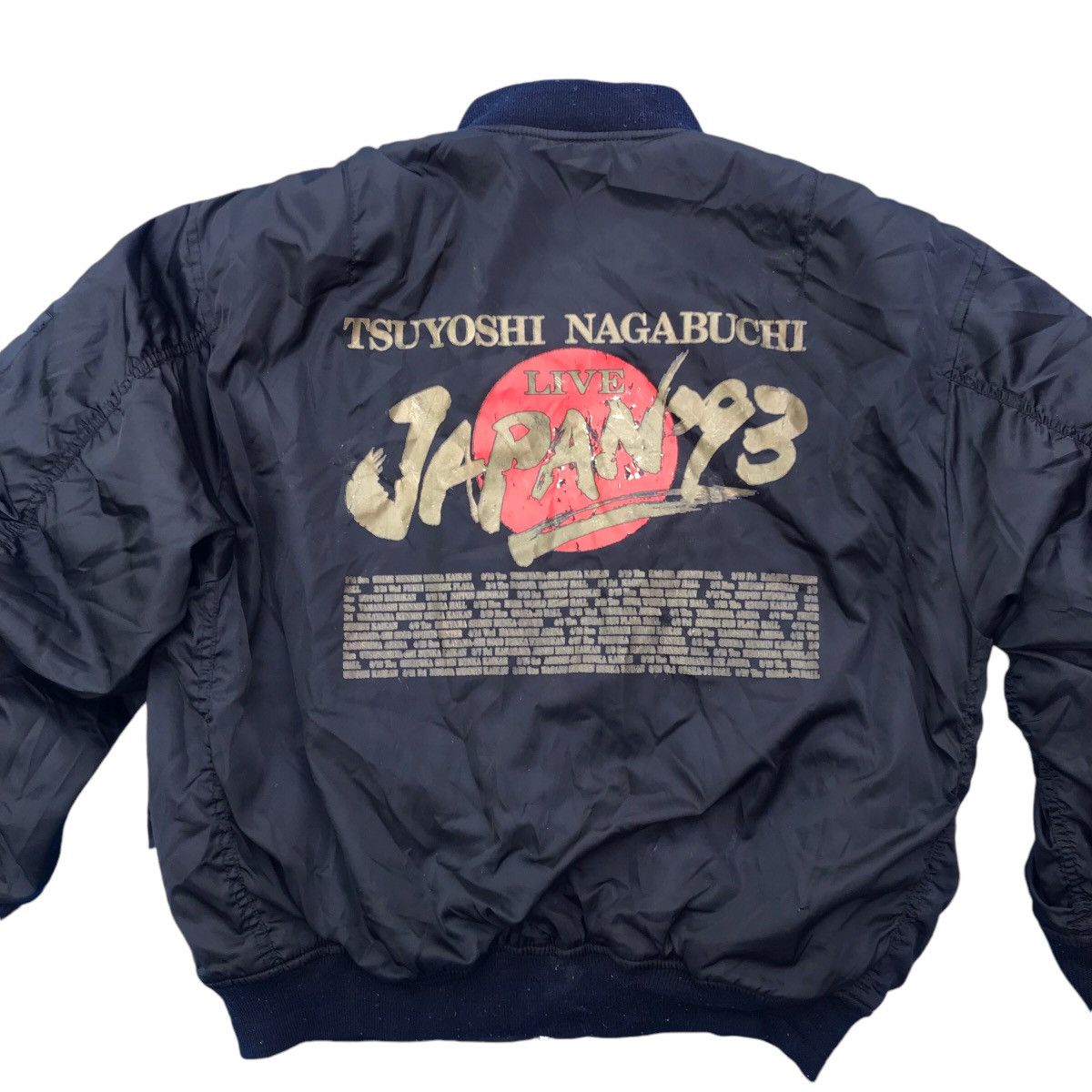 Band Tees × Japanese Brand × Vintage Rare Vintage 90s Tsuyoshi Nagabuchi Live Japan 1993 Ma1 Size US L / EU 52-54 / 3 - 2 Thumbnail