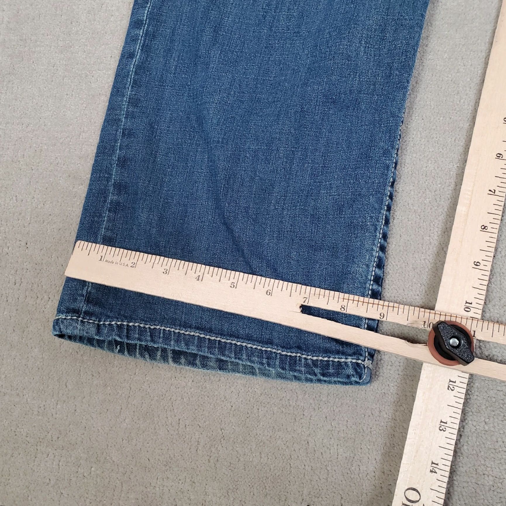 Vintage BKE Jeans Mens 34 R Blue Seth Straight Leg Buckle Faded Dark Wash Denim Designer Size US 34 / EU 50 - 7 Thumbnail