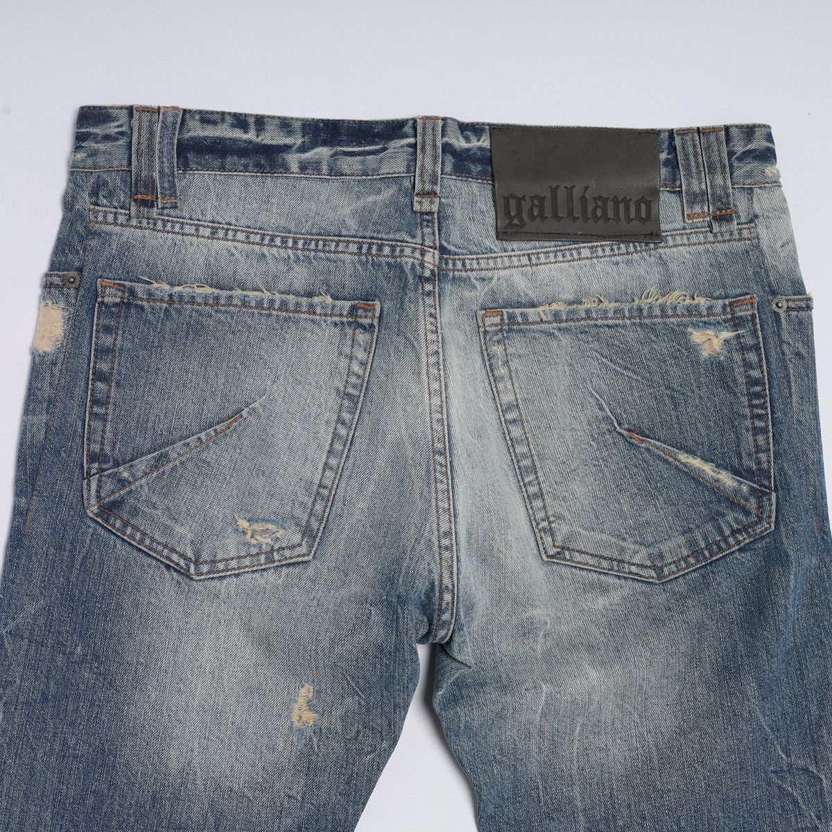 John Galliano Galliano Denim Jeans Pants Distressed Washed Mens Trousers Size US 32 / EU 48 - 10 Thumbnail