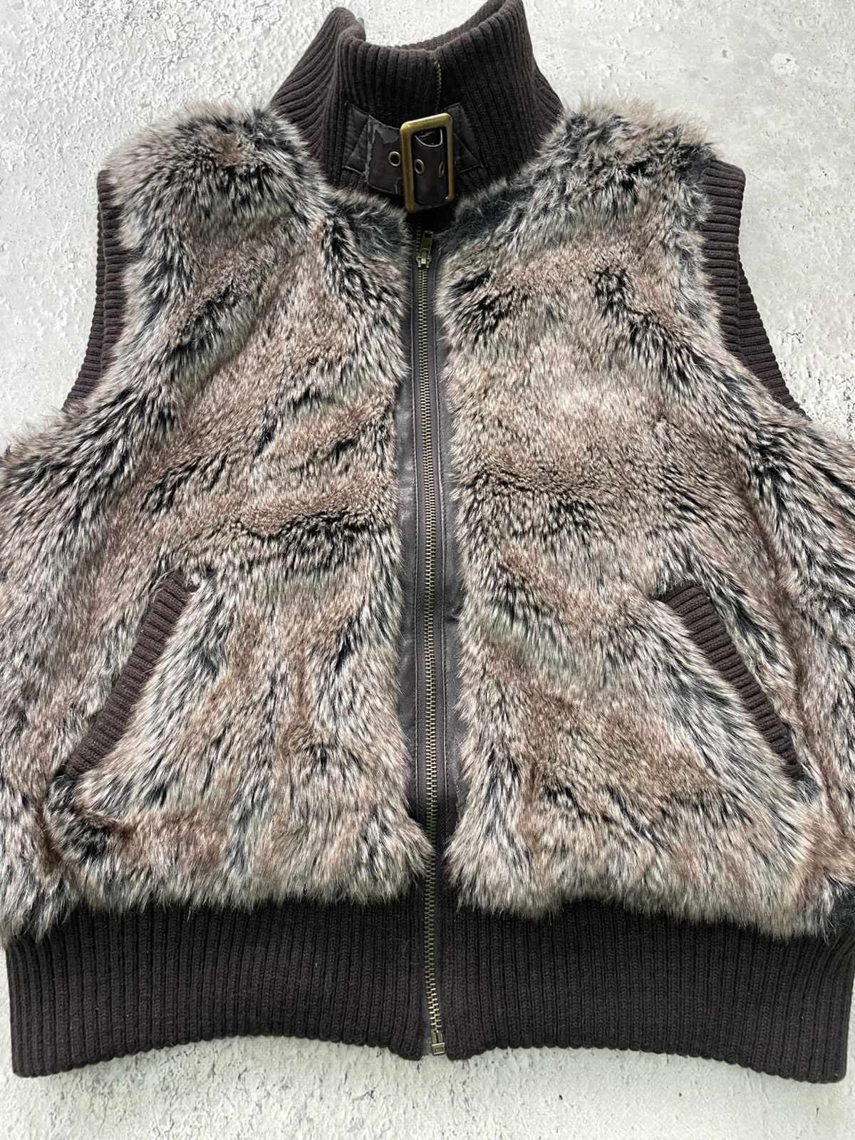 If Six Was Nine 2000s fur JACKET CROPPED HYSTERICGLAMOUR Y2K BOMBER RARE Size US M / EU 48-50 / 2 - 3 Thumbnail