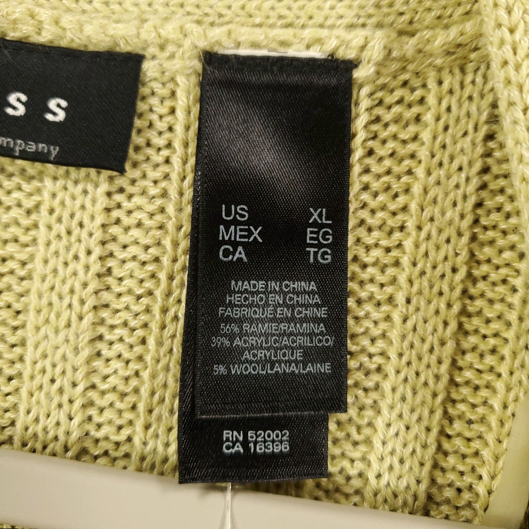 Liz Claiborne **Liz Claiborne Womens XL Light Green Open Knit V-Neck Sweater NWT** User: **Liz Claiborne Womens Light Green XL Open Knit V-Neck Sweater NWT** Size XL / US 12-14 / IT 48-50 - 6 Thumbnail