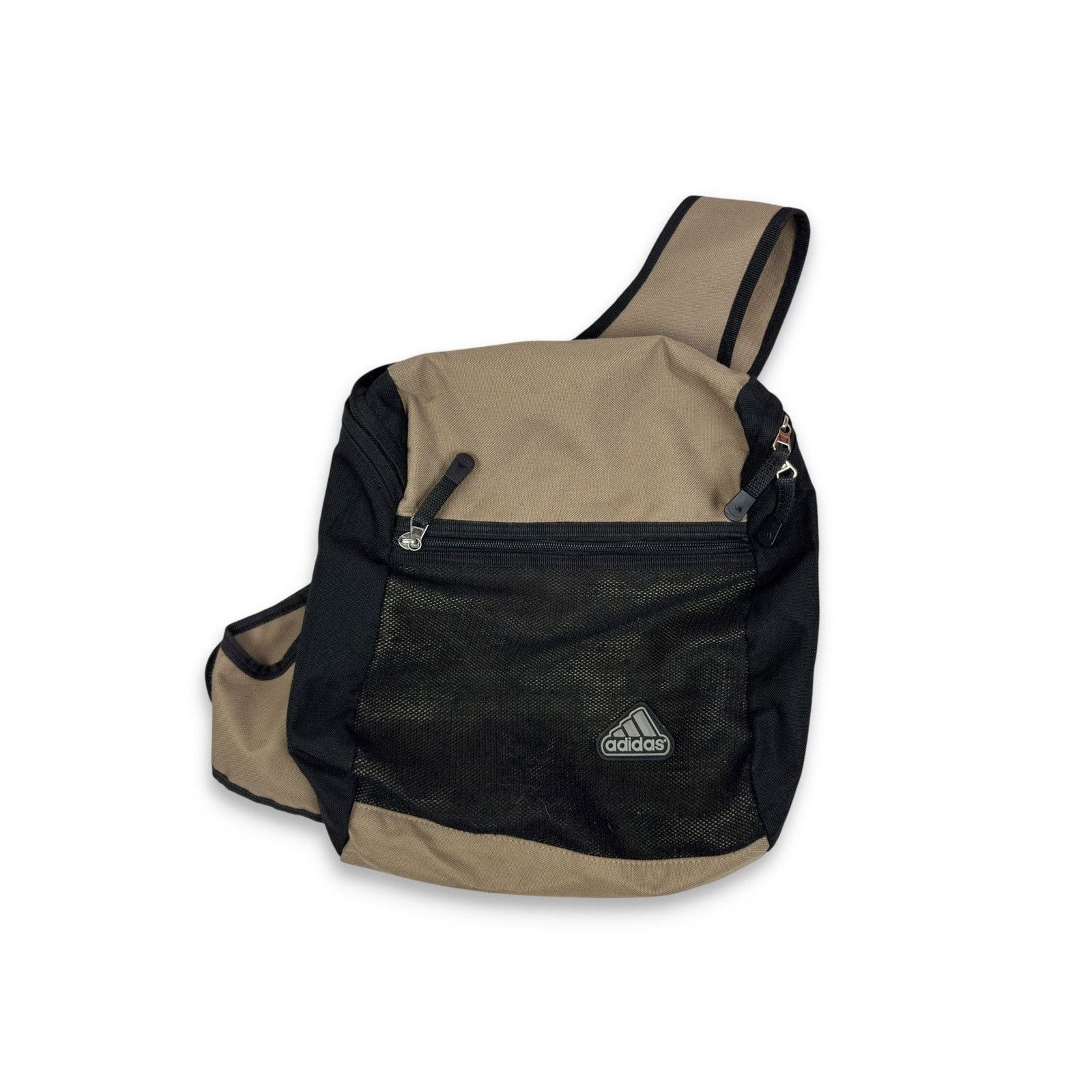 Adidas Vintage Adidas Men's Black Beige Crossbody Strap Sling Bag Size ONE SIZE - 1 Thumbnail