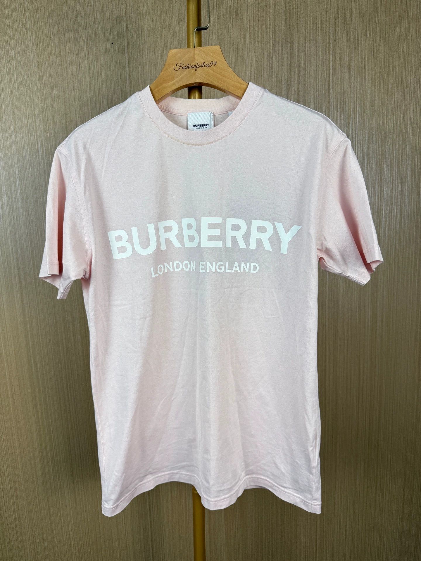 Burberry Burberry Pink Large Logo T-Shirt Size US XXS / EU 40 - 1 Thumbnail