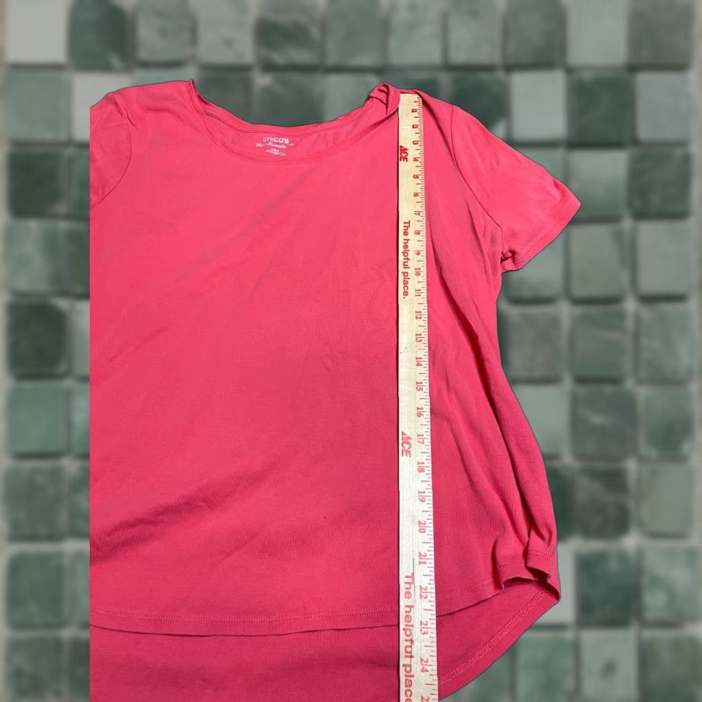 Vintage Chico's Shirt Top Womens Size 3 Pink Short Sleeve Tiny Hole Discounted Size XS / US 0-2 / IT 36-38 - 1 Thumbnail