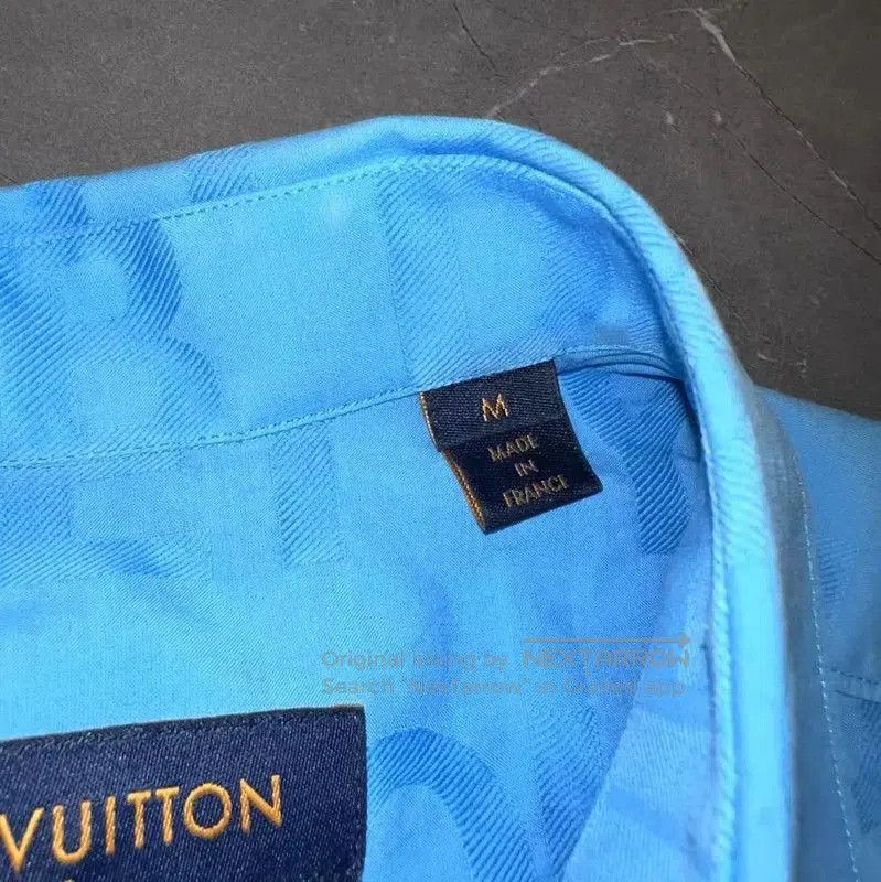 Louis Vuitton Louis Vuitton Summer Lake Blue Short Sleeve Shirt . Size US M / EU 48-50 / 2 - 5 Thumbnail