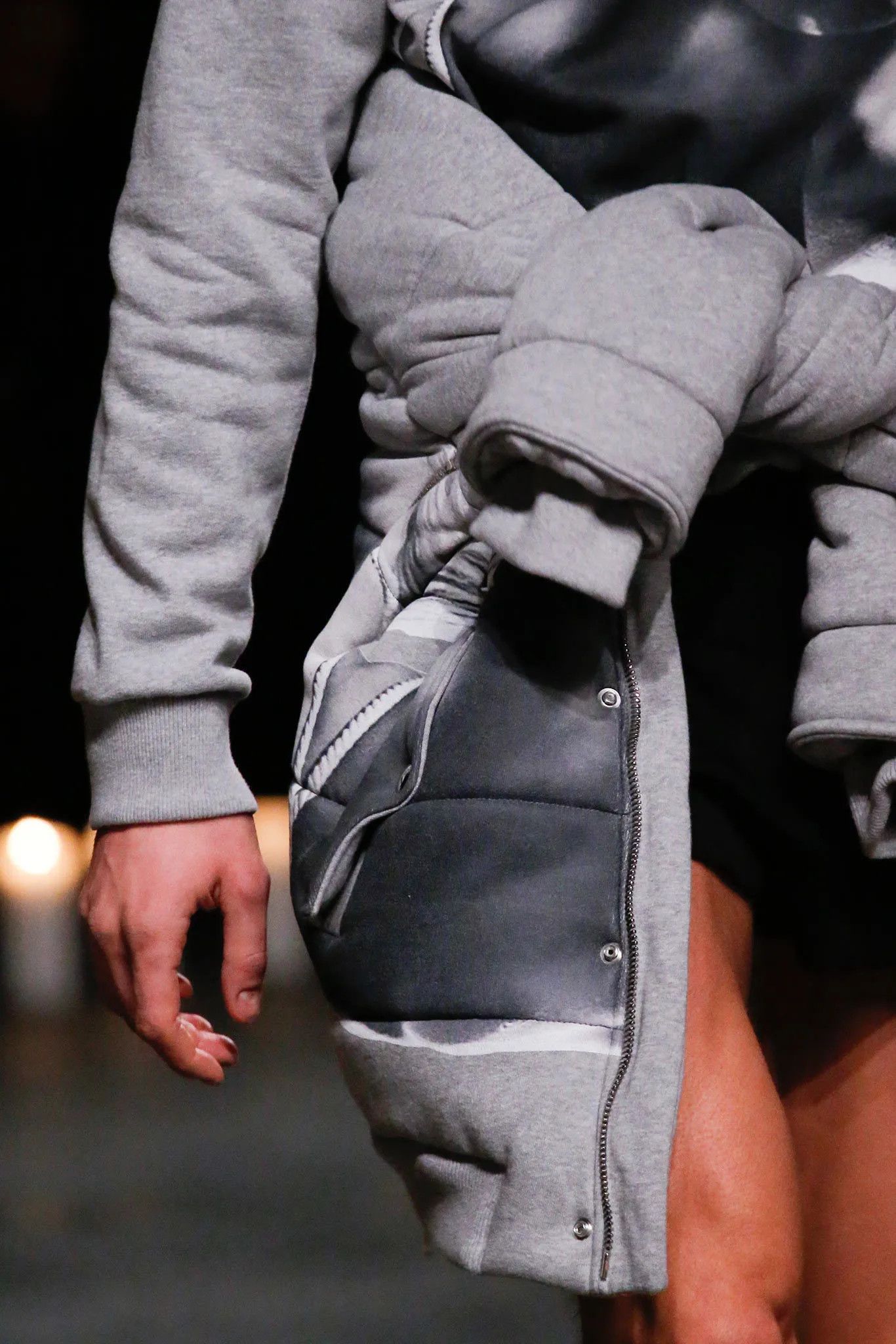 Givenchy Grey Bondage Girl Padded Bomber Jacket Size US XS / EU 42 / 0 - 4 Thumbnail
