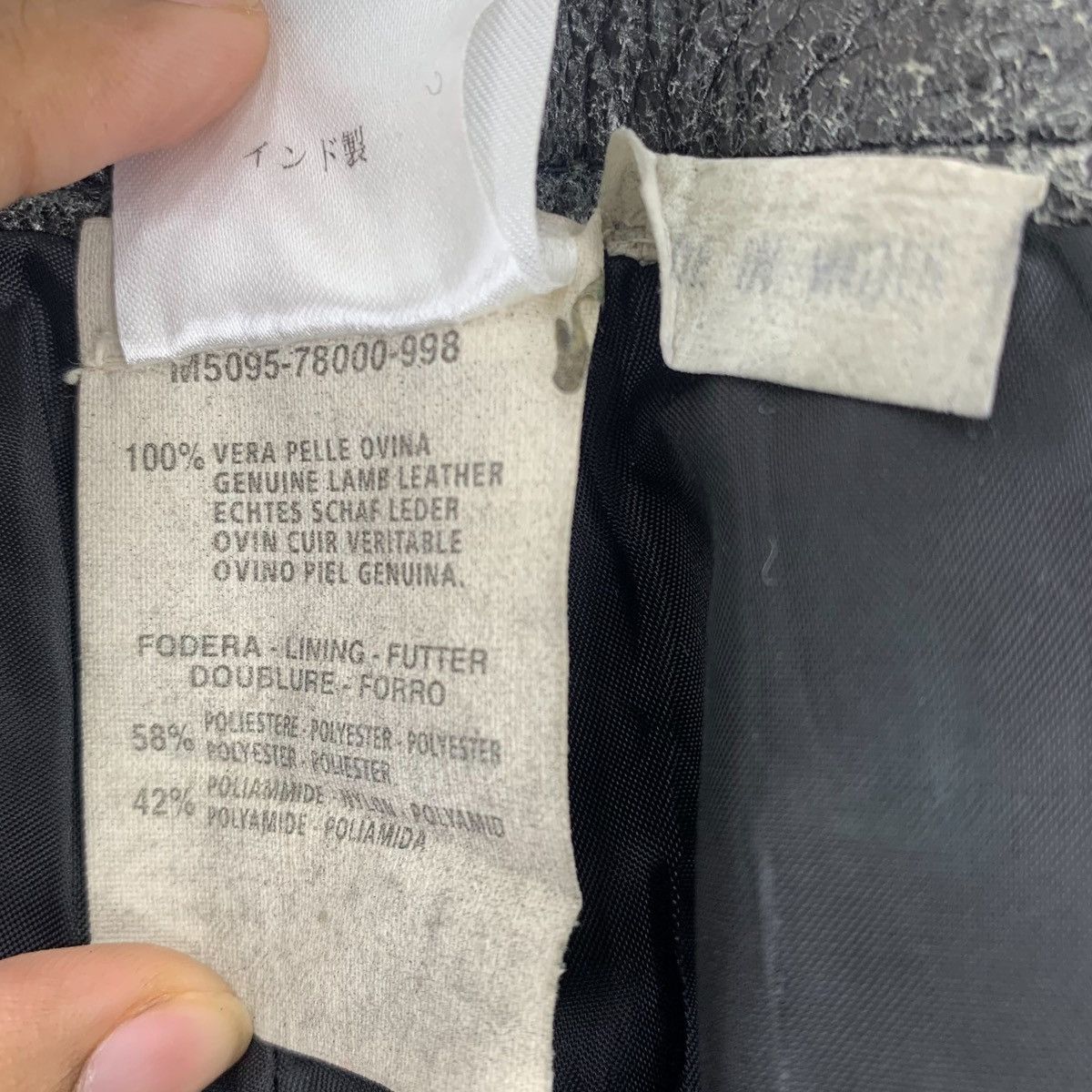 CALVIN KLEIN Leather Casualwear Designer Leather Pants