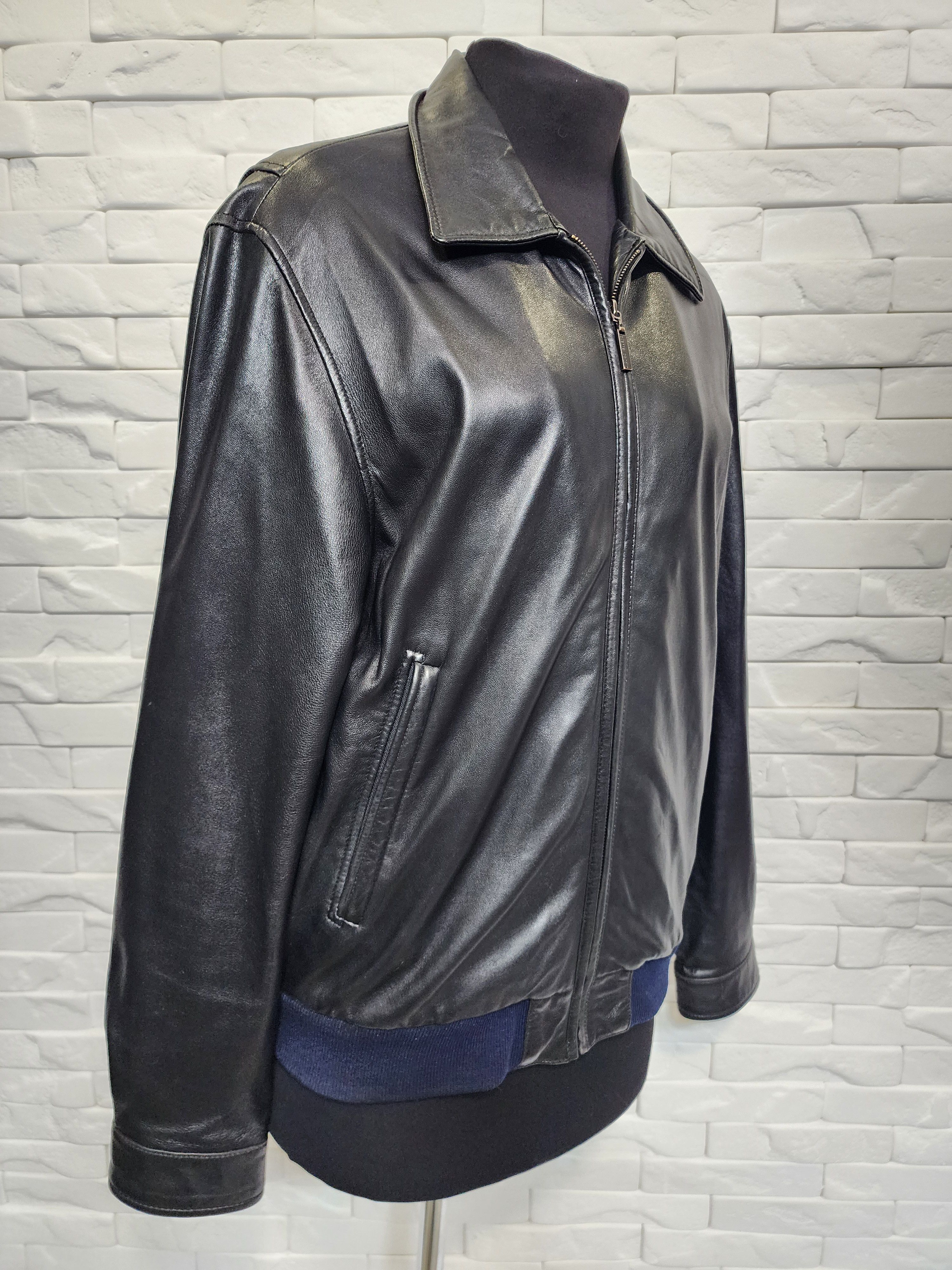 Pierre Cardin Exquisite Black Genuine Leather Jacket: Size US L / EU 52-54 / 3 - 4 Thumbnail